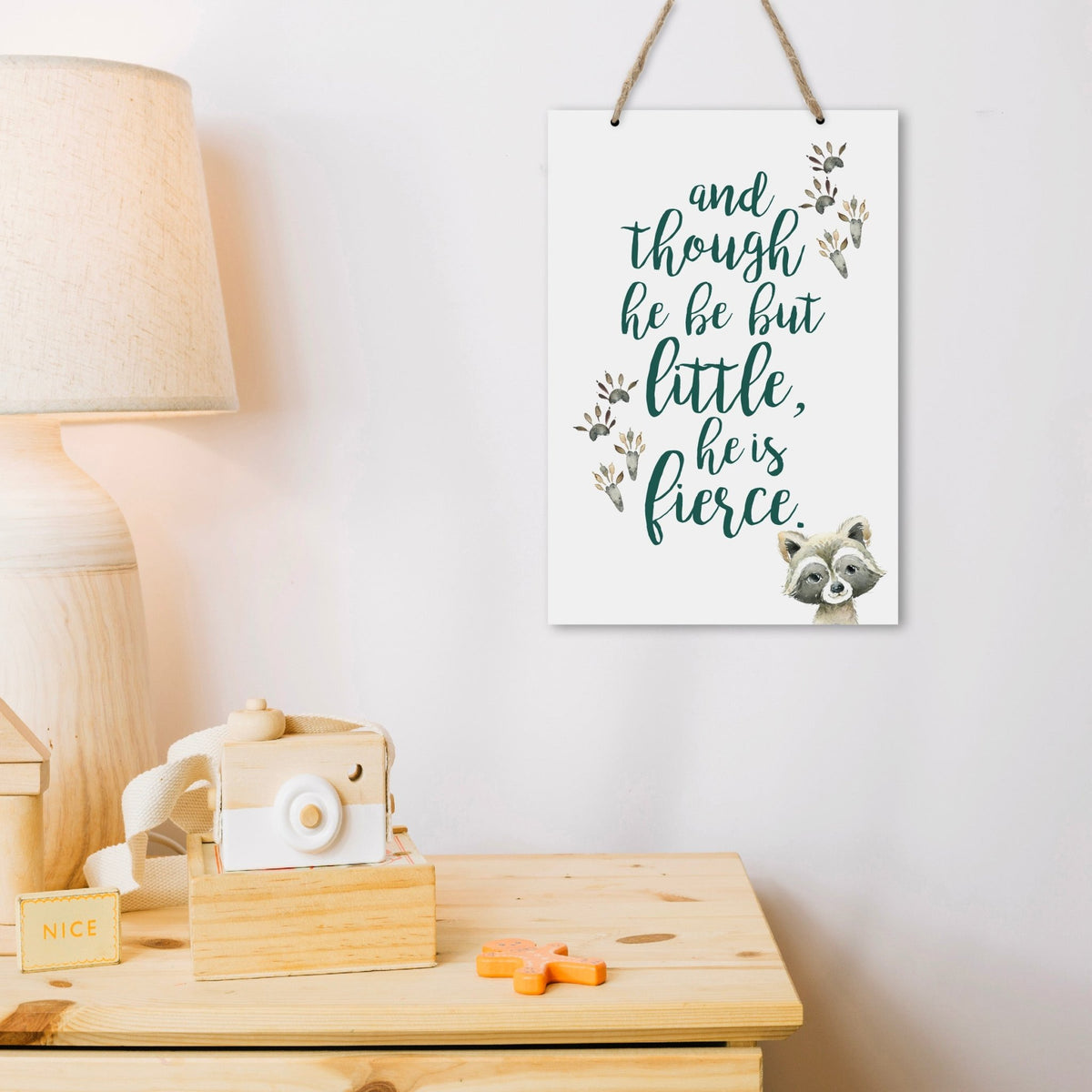 Inspirational Nursery Rope Signs for Boys and Girls - Little But Fierce - LifeSong Milestones