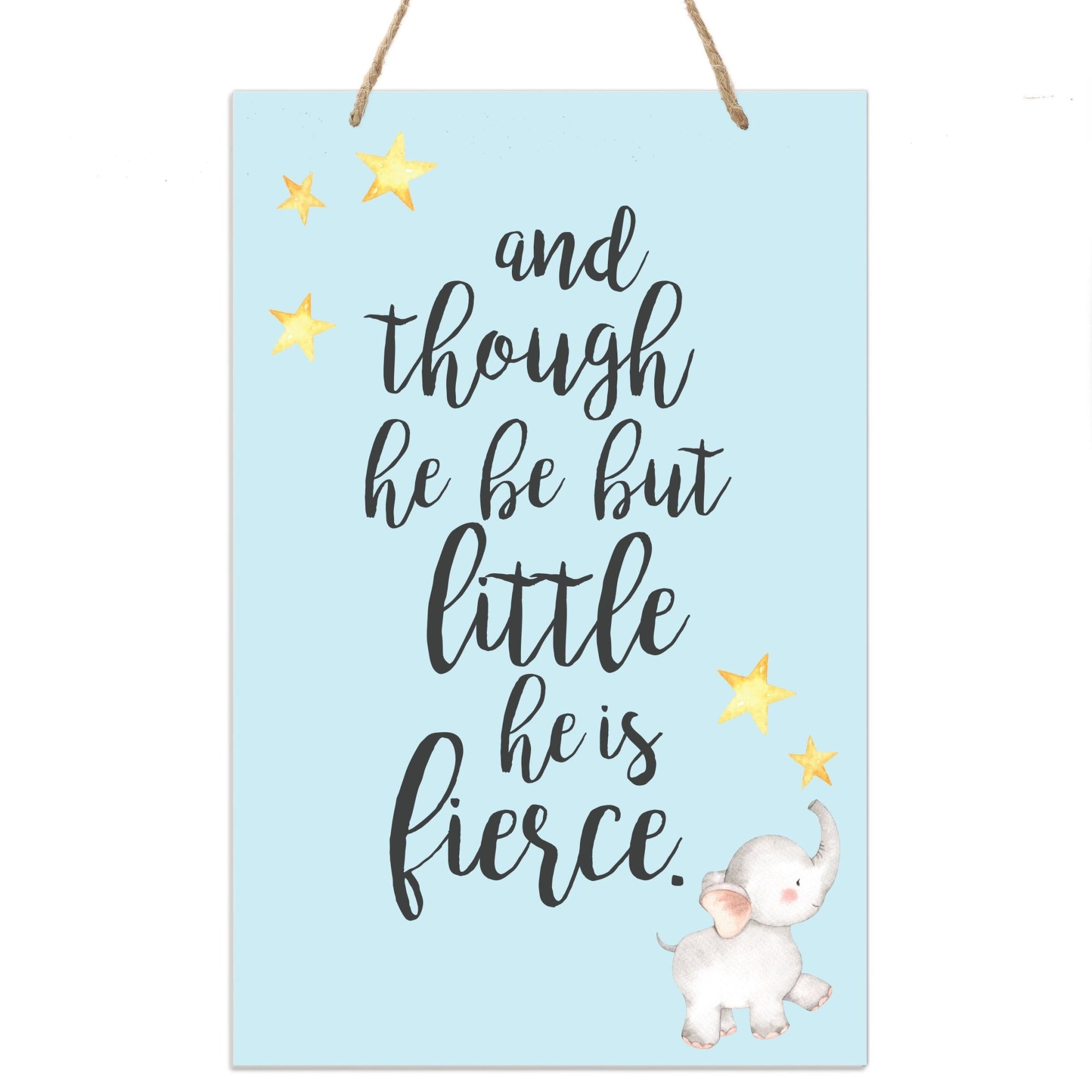 Inspirational Nursery Rope Signs for Boys and Girls - Little But Fierce - LifeSong Milestones