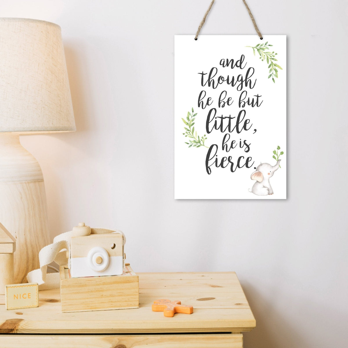 Inspirational Nursery Rope Signs for Boys and Girls - Little But Fierce - LifeSong Milestones