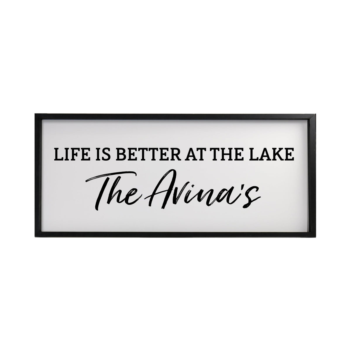 Inspirational Personalized Framed Shadow Box 13x30 - Life Is Better - LifeSong Milestones