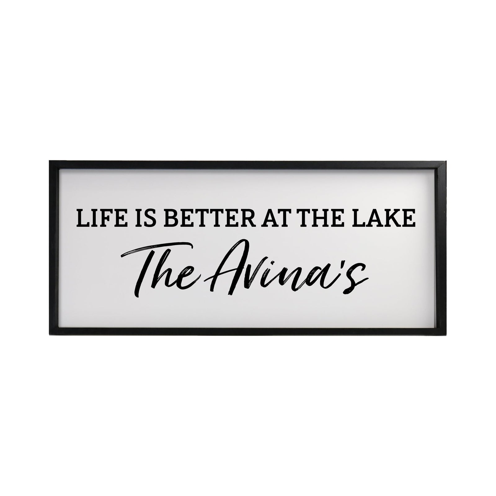 Inspirational Personalized Framed Shadow Box 13x30 - Life Is Better - LifeSong Milestones