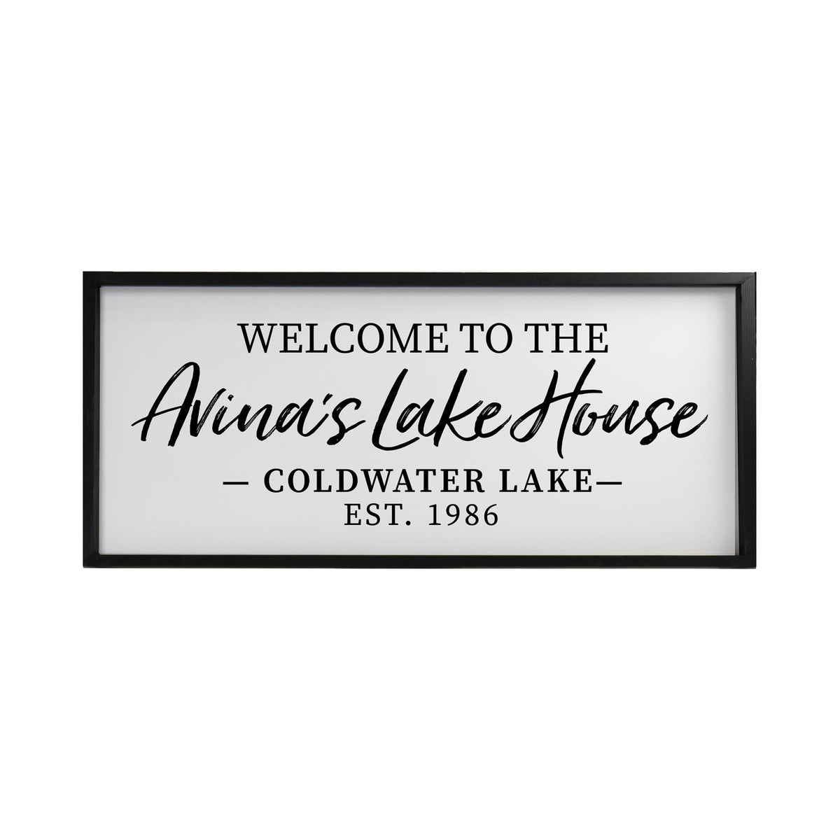 Inspirational Personalized Framed Shadow Box 13x30 - Welcome - LifeSong Milestones