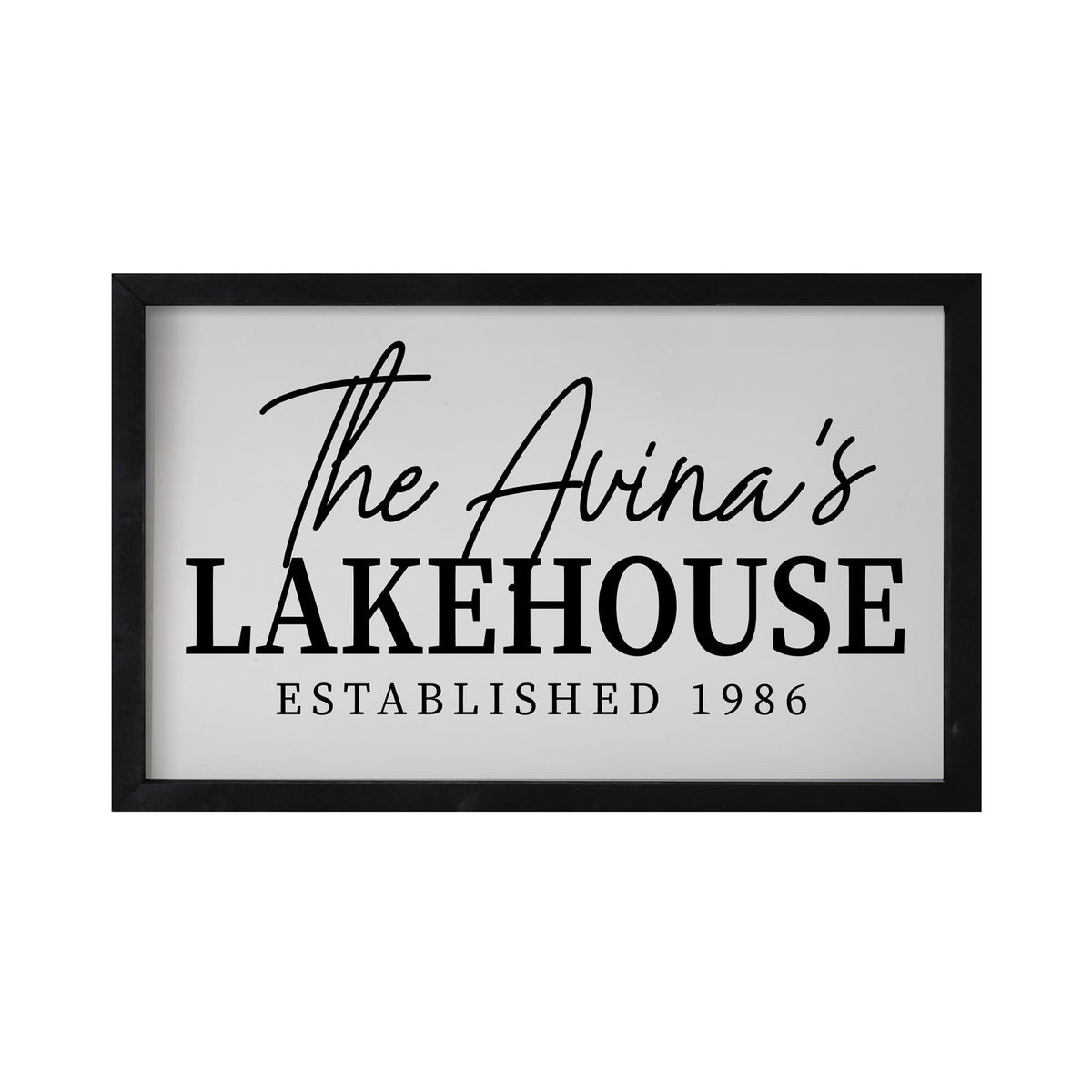 Inspirational Personalized Framed Shadow Box 16x25 - Lakehouse (Established) - LifeSong Milestones