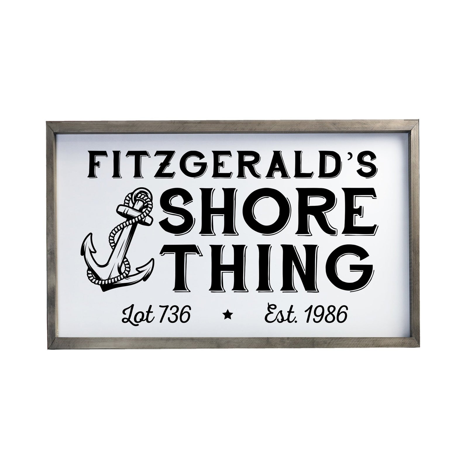 Inspirational Personalized Framed Shadow Box 16x25 - Shore Thing - LifeSong Milestones