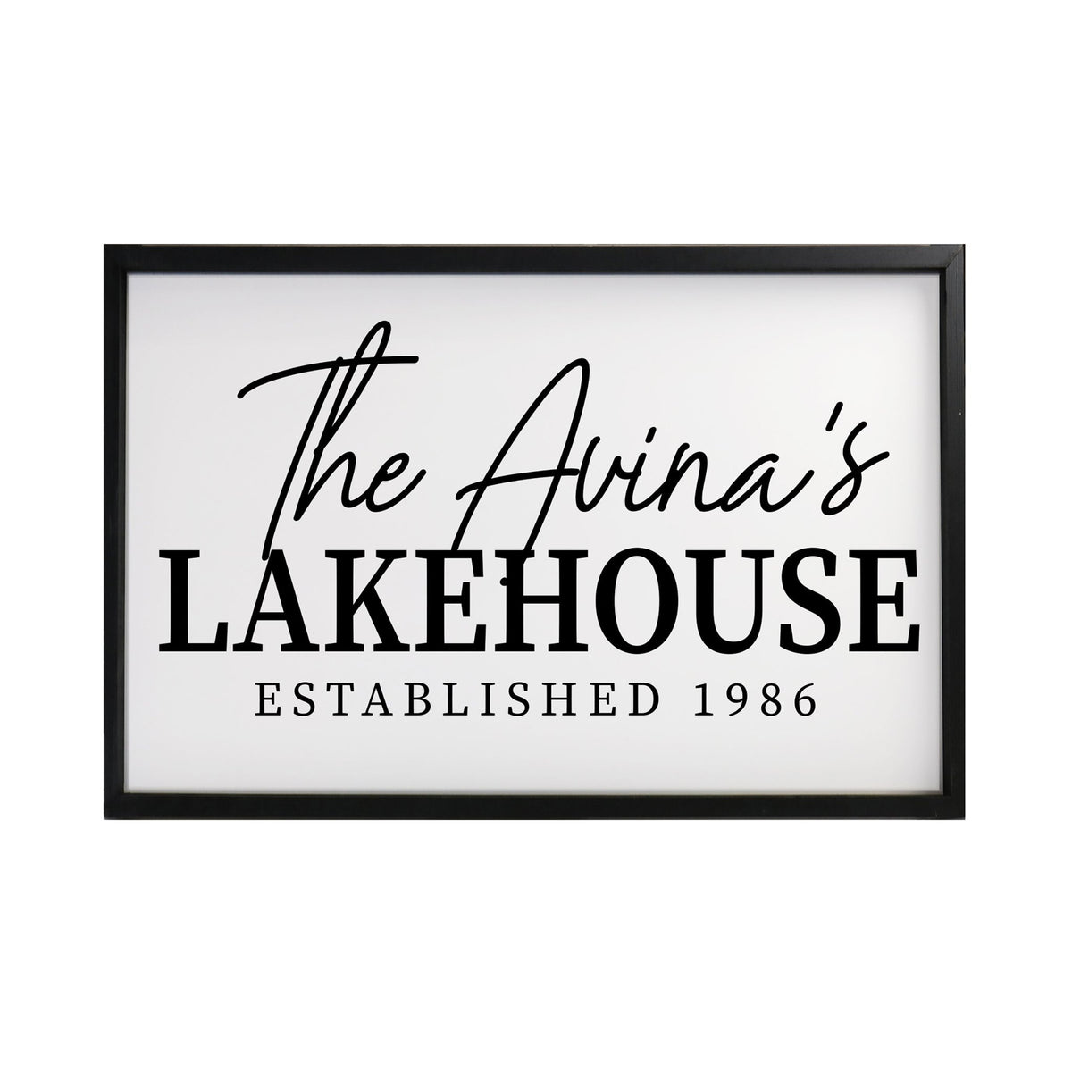 Inspirational Personalized Framed Shadow Box 25x36 - Lakehouse (Established) - LifeSong Milestones