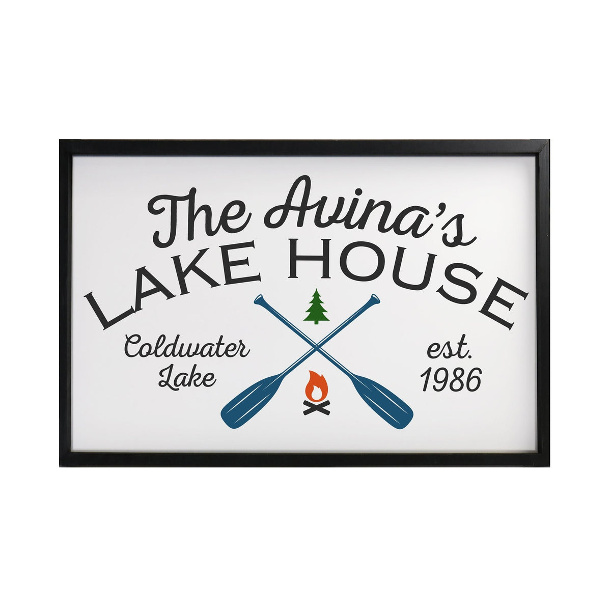 Inspirational Personalized Framed Shadow Box 25x36 - The Lake House - LifeSong Milestones
