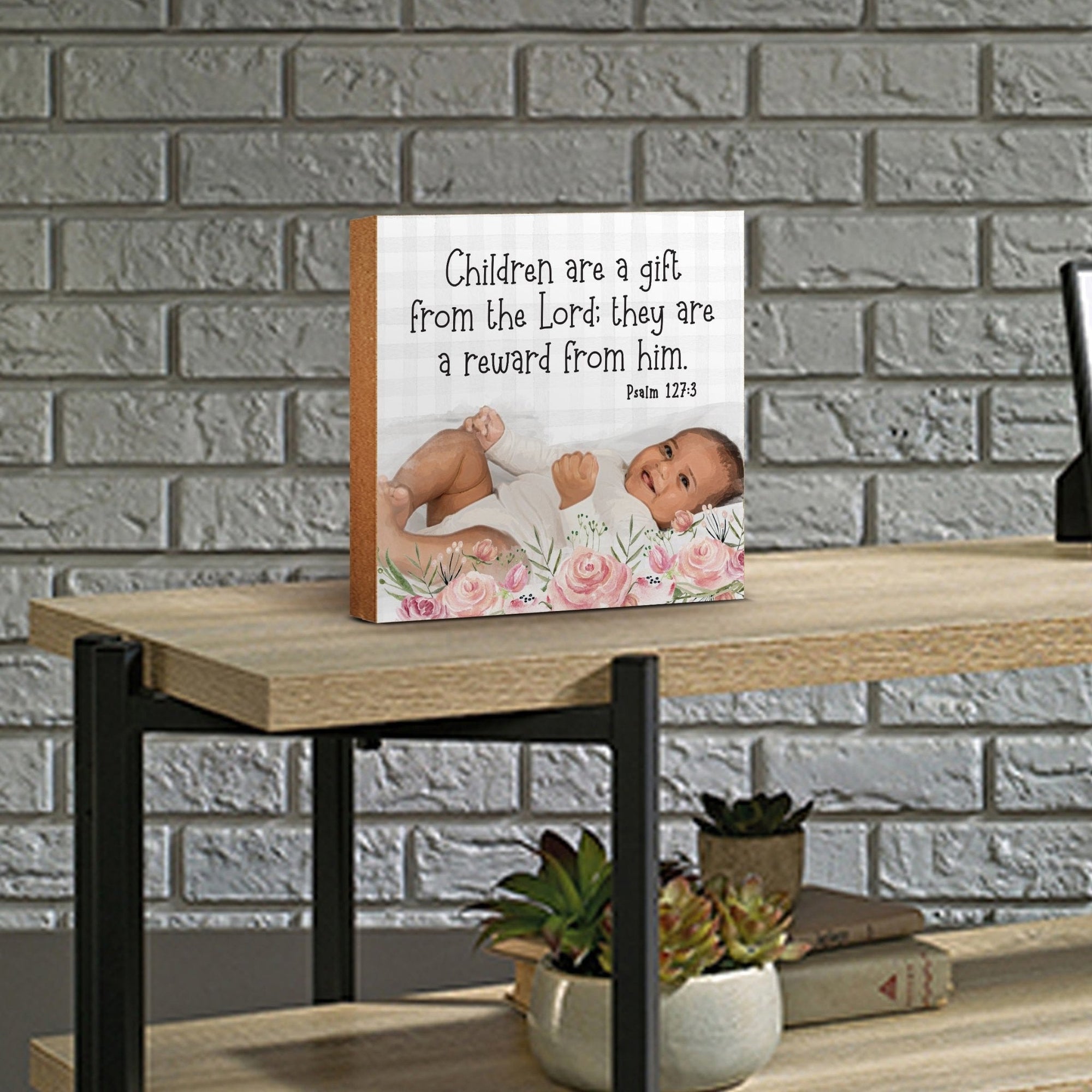 Inspirational Praying Kids Tabletop Decor - Perfect tabletop decoration for kids, ideal for a serene ambiance in any room.