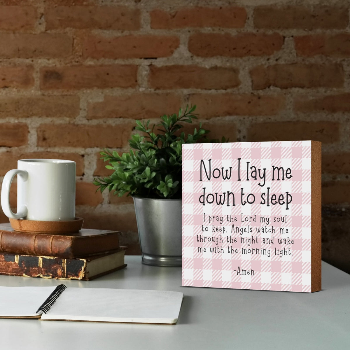 Lifesong Milestones Inspirational Praying Kids Unique Shelf Décor - A charming tabletop decoration for kids with a heartwarming praying children design.