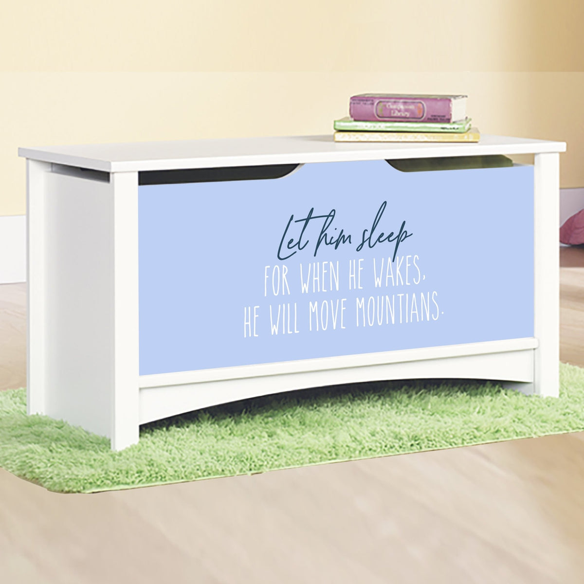 Inspirational Room Organizer Toy Blanket Storage Chest Box - (BOY) (NP) - LifeSong Milestones