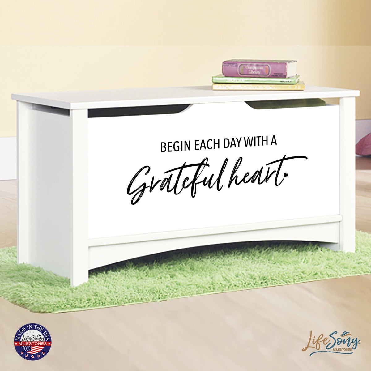 Inspirational Room Organizer Toy Blanket Storage Chest Box - (FAMILY) (NP) - LifeSong Milestones