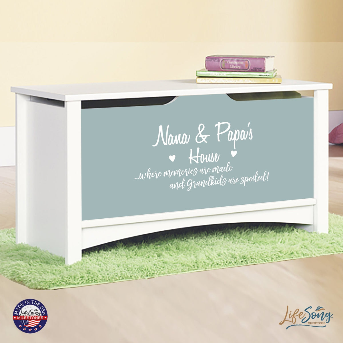 Inspirational Room Organizer Toy Blanket Storage Chest Box - (GRANDPARENTS / FAMILY) (NP) - LifeSong Milestones