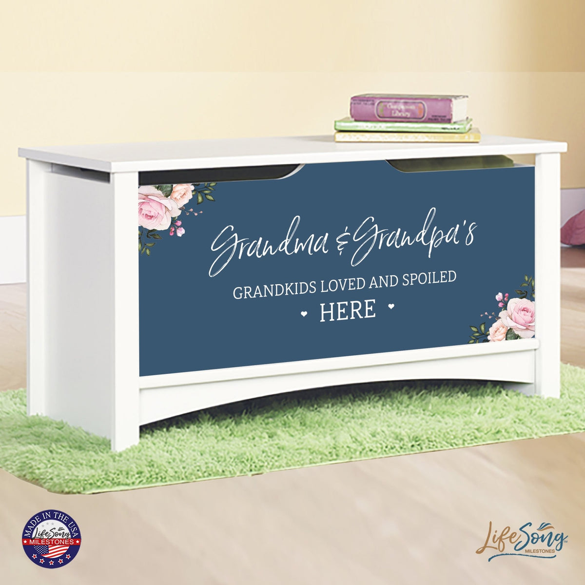 Inspirational Room Organizer Toy Blanket Storage Chest Box - (GRANDPARENTS / FAMILY) (NP) - LifeSong Milestones