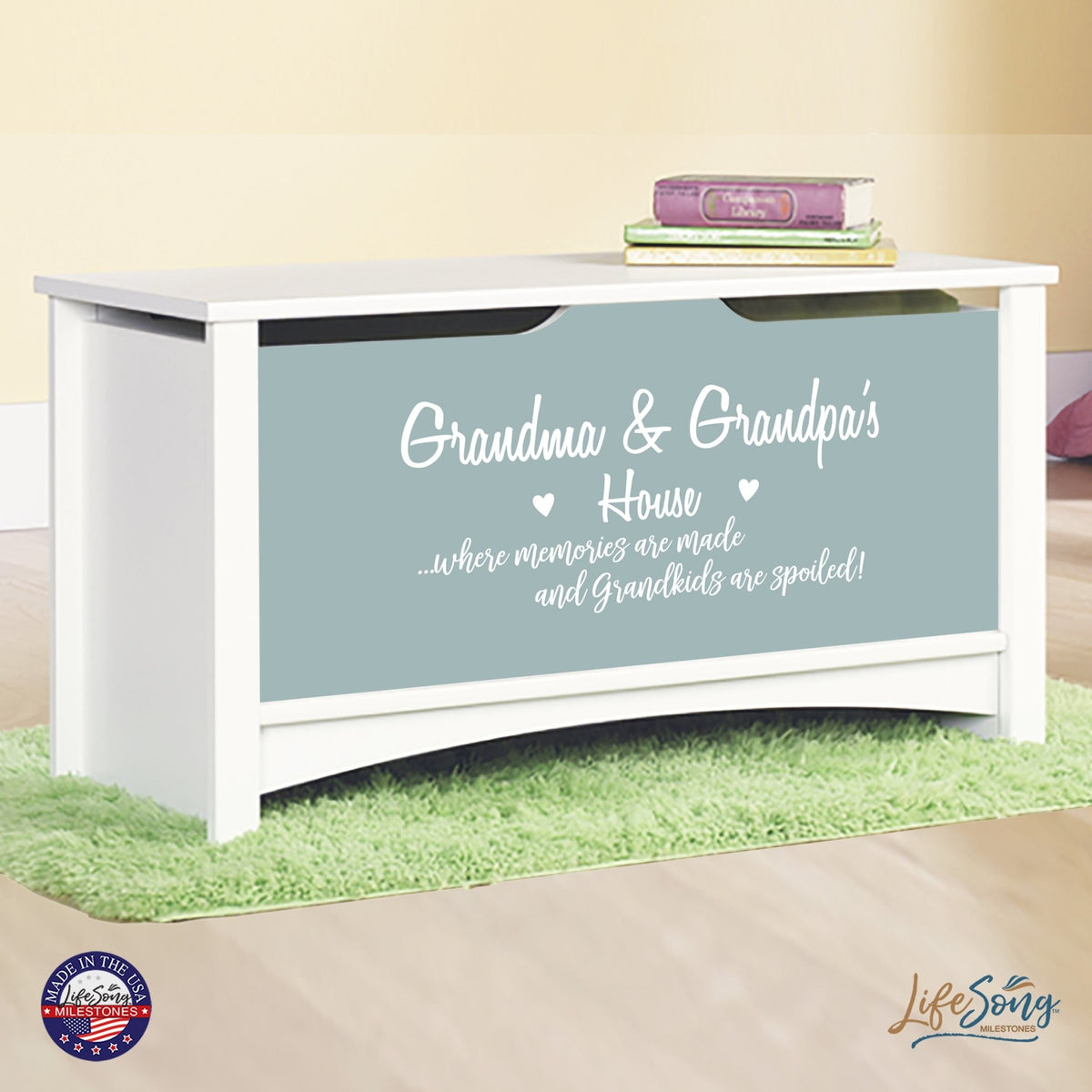 Inspirational Room Organizer Toy Blanket Storage Chest Box - (GRANDPARENTS / FAMILY) (NP) - LifeSong Milestones