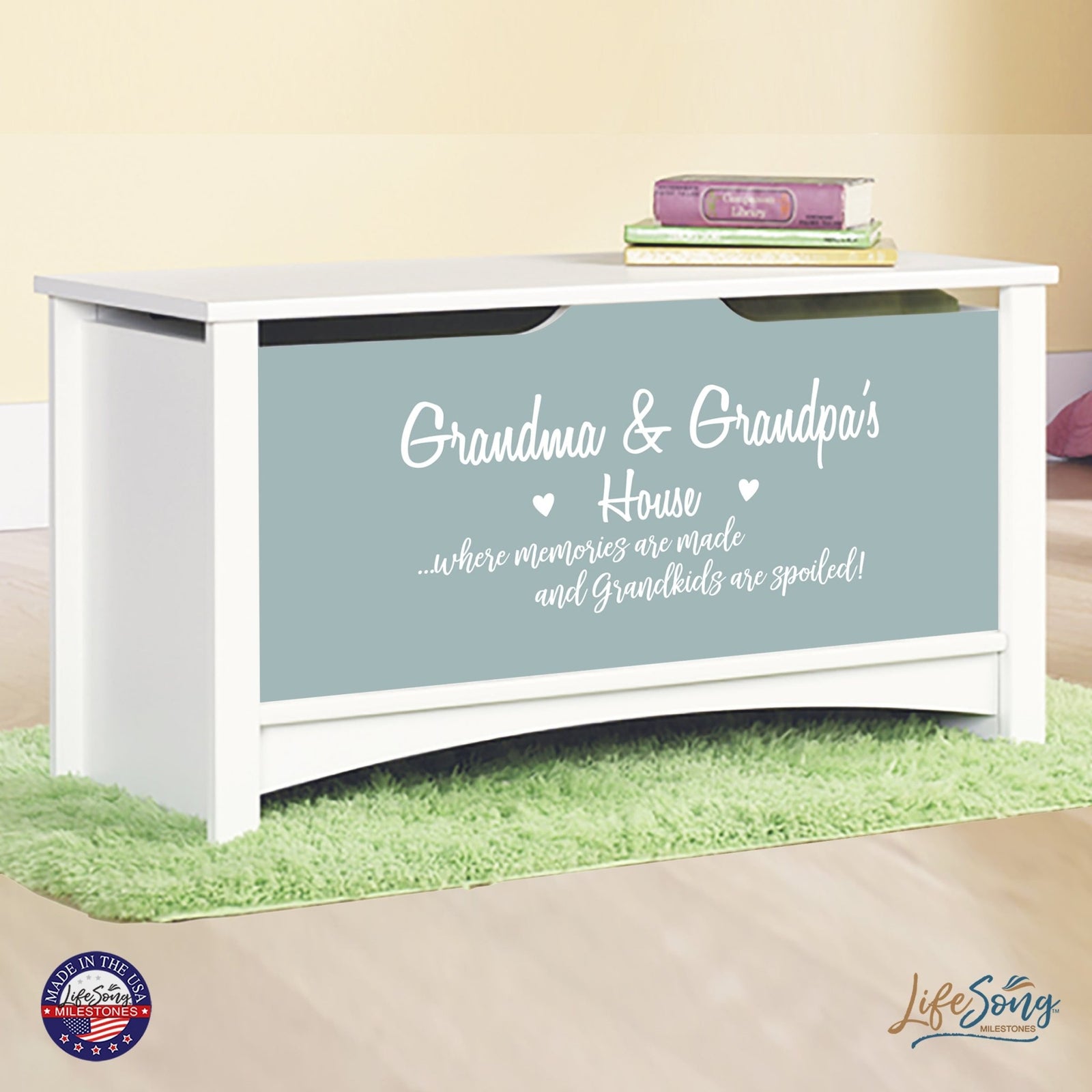 Inspirational Room Organizer Toy Blanket Storage Chest Box - (GRANDPARENTS / FAMILY) (NP) - LifeSong Milestones