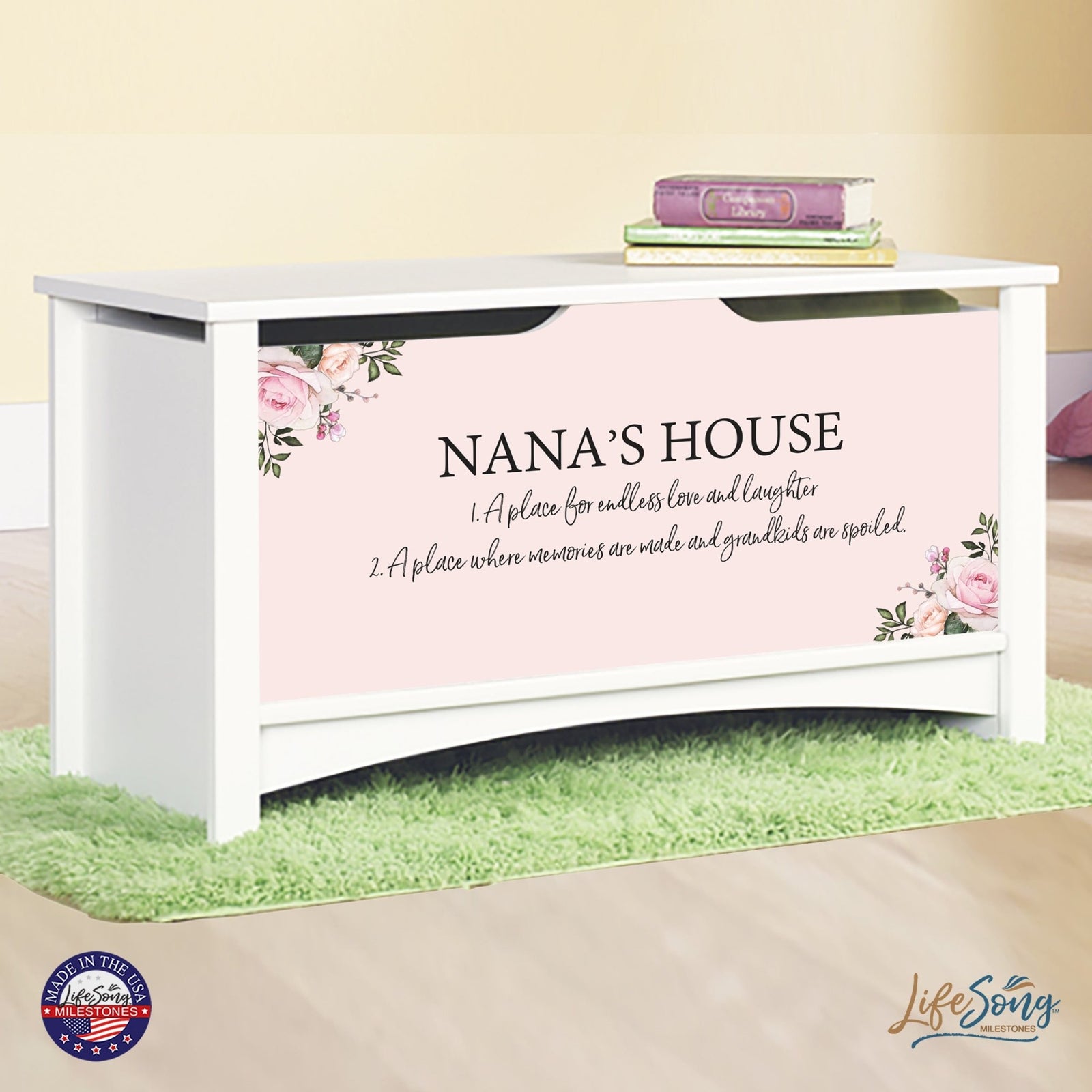 Inspirational Room Organizer Toy Blanket Storage Chest Box - (GRANDPARENTS / FAMILY) (NP) - LifeSong Milestones