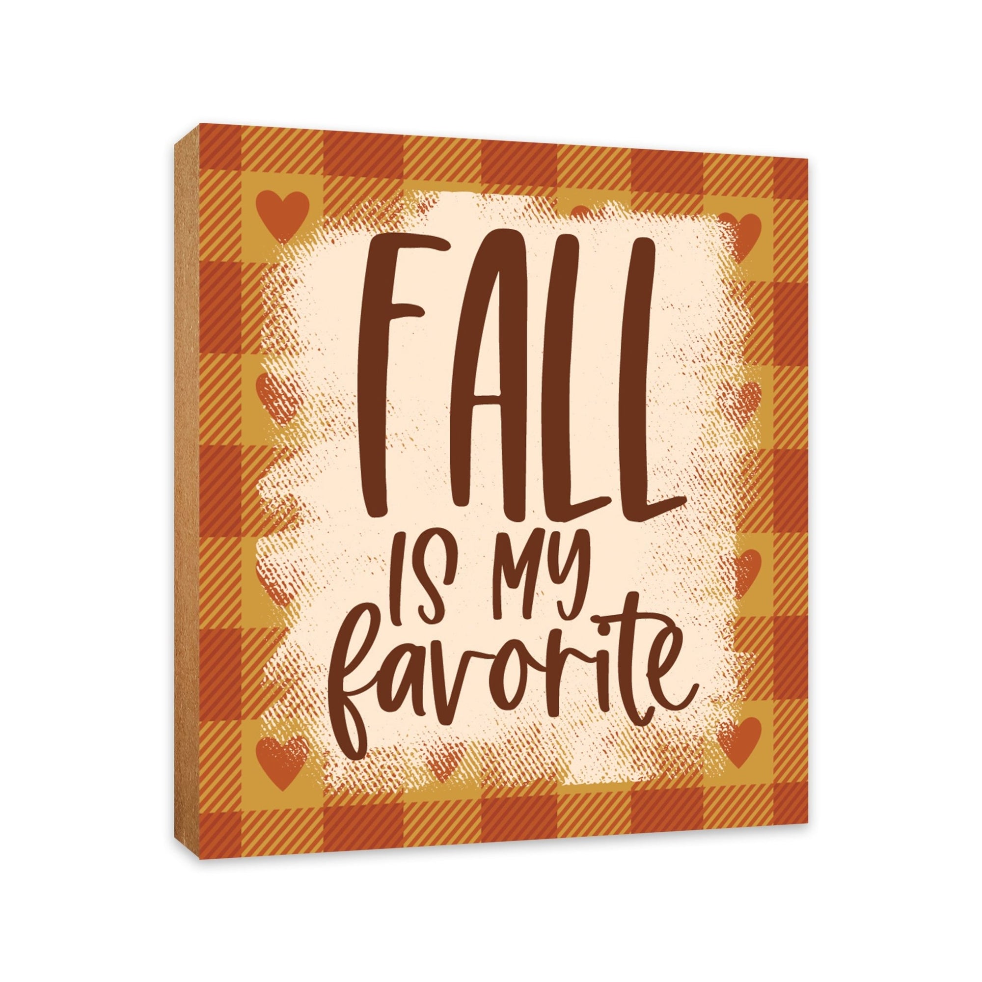 A close-up of a wooden inspirational fall sign with intricate carvings, perfect for fall unique shelf decor