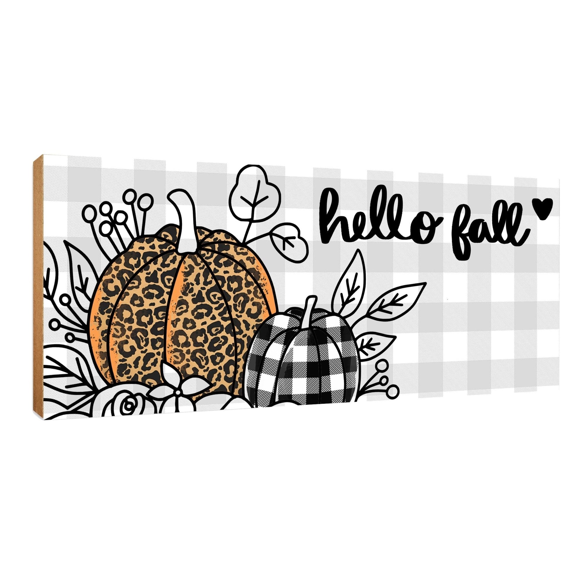 Inspirational Shelf Décor and Tabletop Signs for Fall Season - Hello Fall - LifeSong Milestones