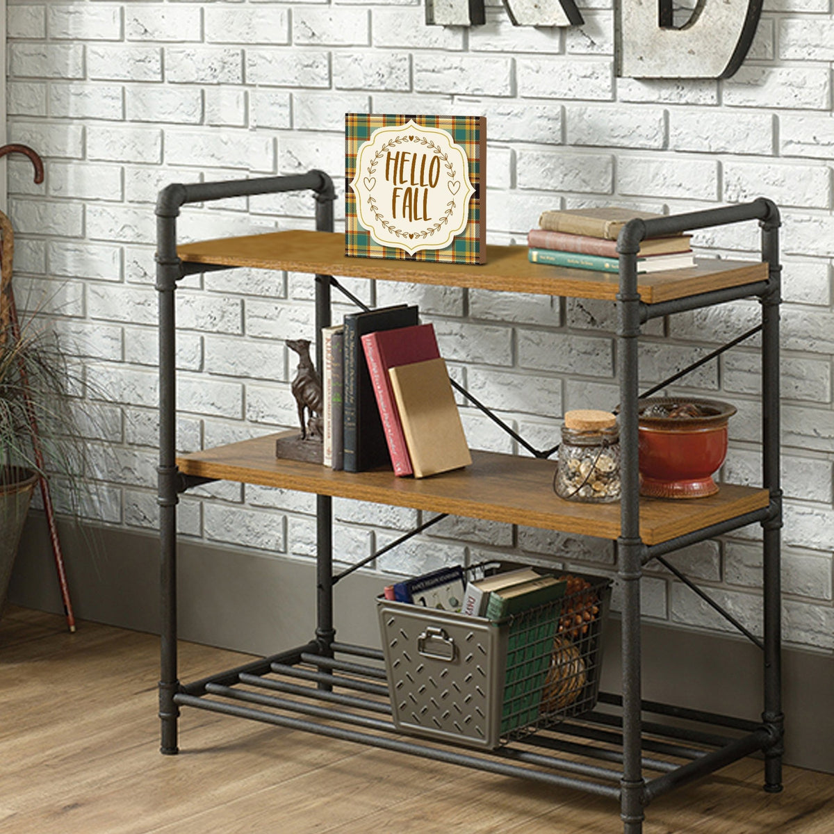 Unique fall shelf decor that captures the essence of the season, blending modern and rustic aesthetics seamlessly