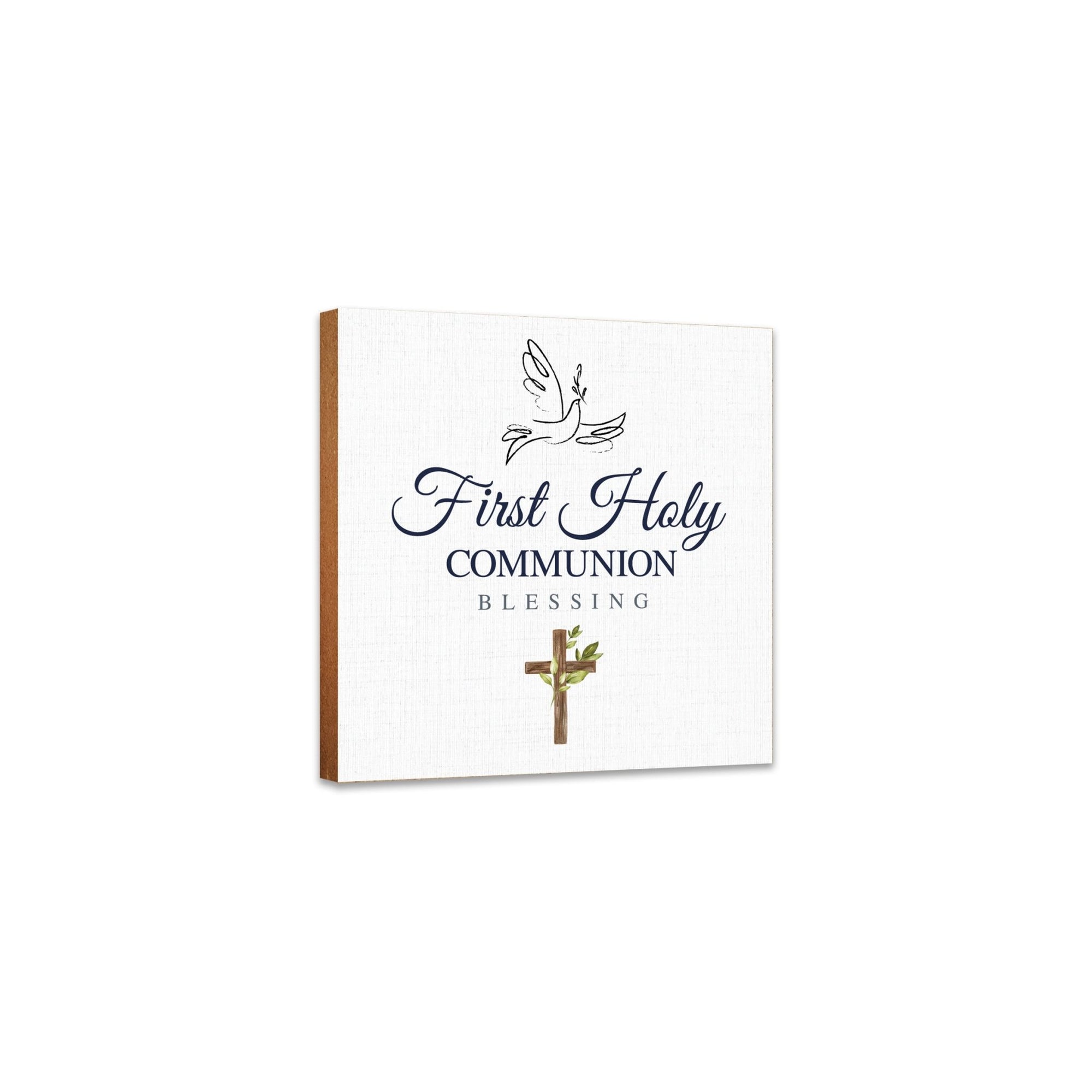 Inspirational Shelf Décor and Tabletop Signs for First Holy Communion - LifeSong Milestones