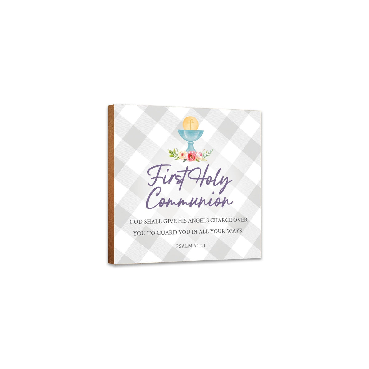 Inspirational Shelf Décor and Tabletop Signs for First Holy Communion - LifeSong Milestones