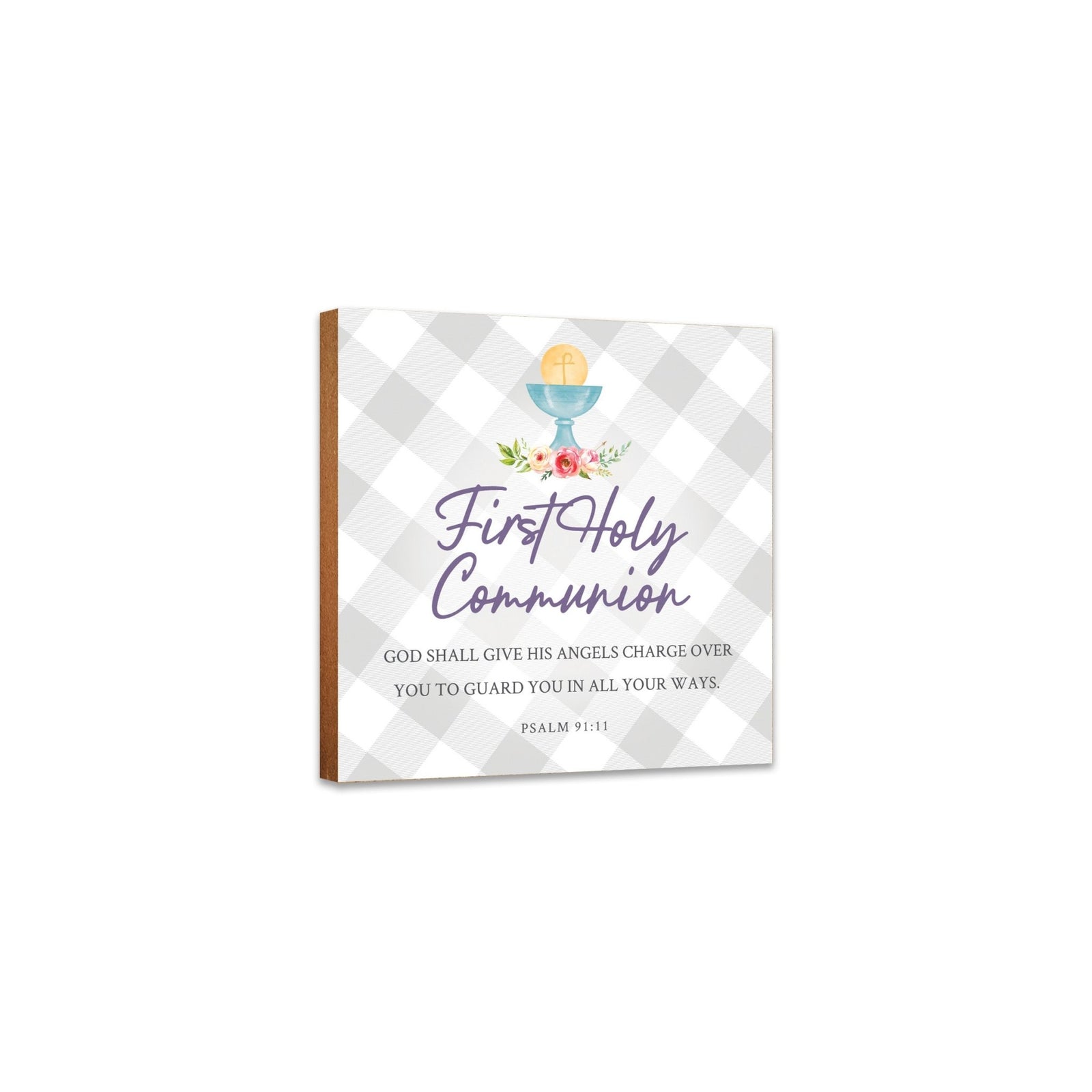 Inspirational Shelf Décor and Tabletop Signs for First Holy Communion - LifeSong Milestones