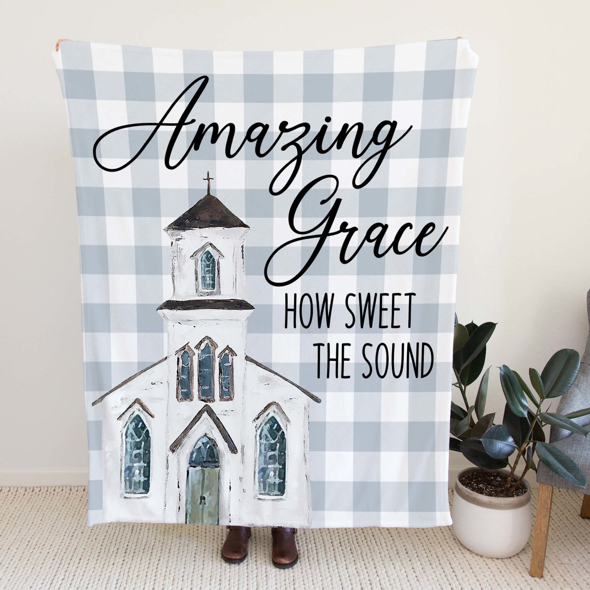 Inspirational Soft and Hypoallergenic Blanket for Home – Amazing Grace - LifeSong Milestones