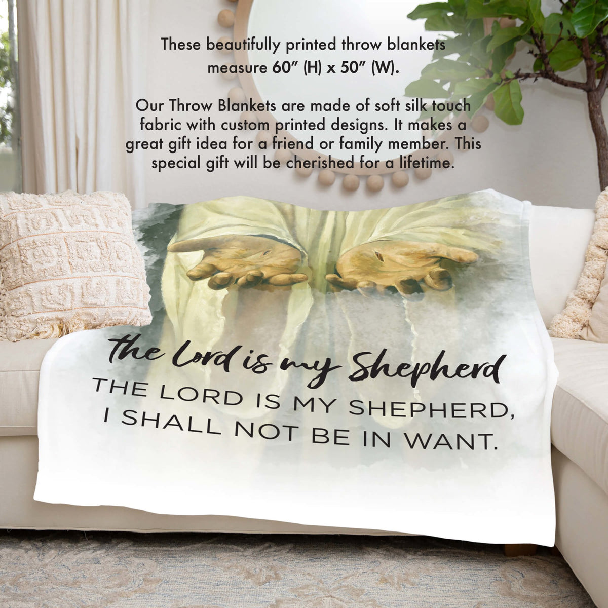 Inspirational Soft and Hypoallergenic Blanket for Home – The Lord Is My Shepherd - LifeSong Milestones