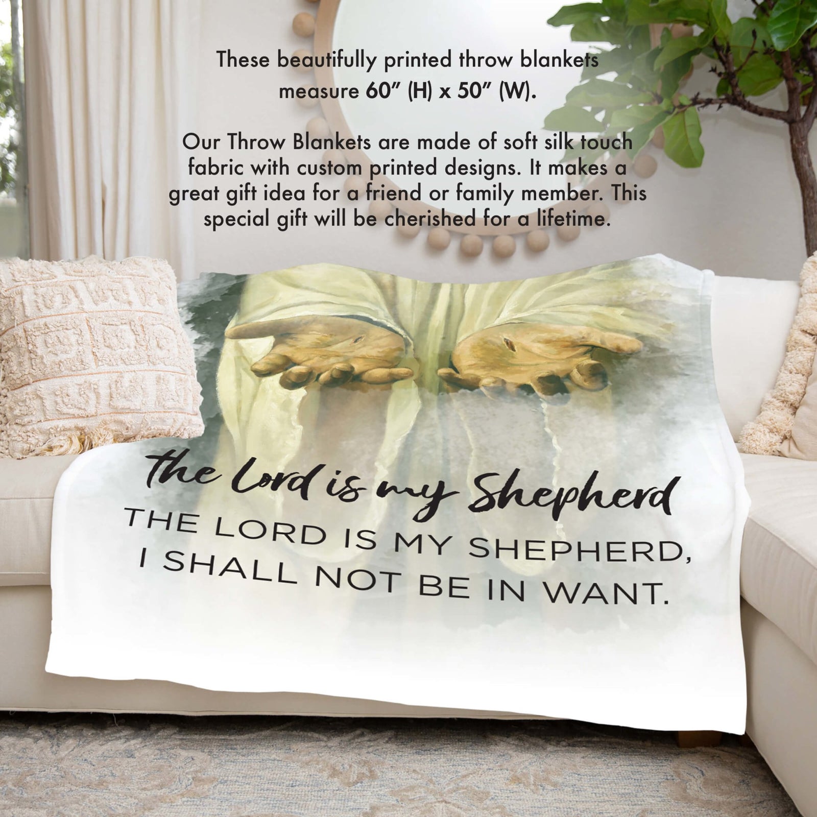 Inspirational Soft and Hypoallergenic Blanket for Home – The Lord Is My Shepherd - LifeSong Milestones