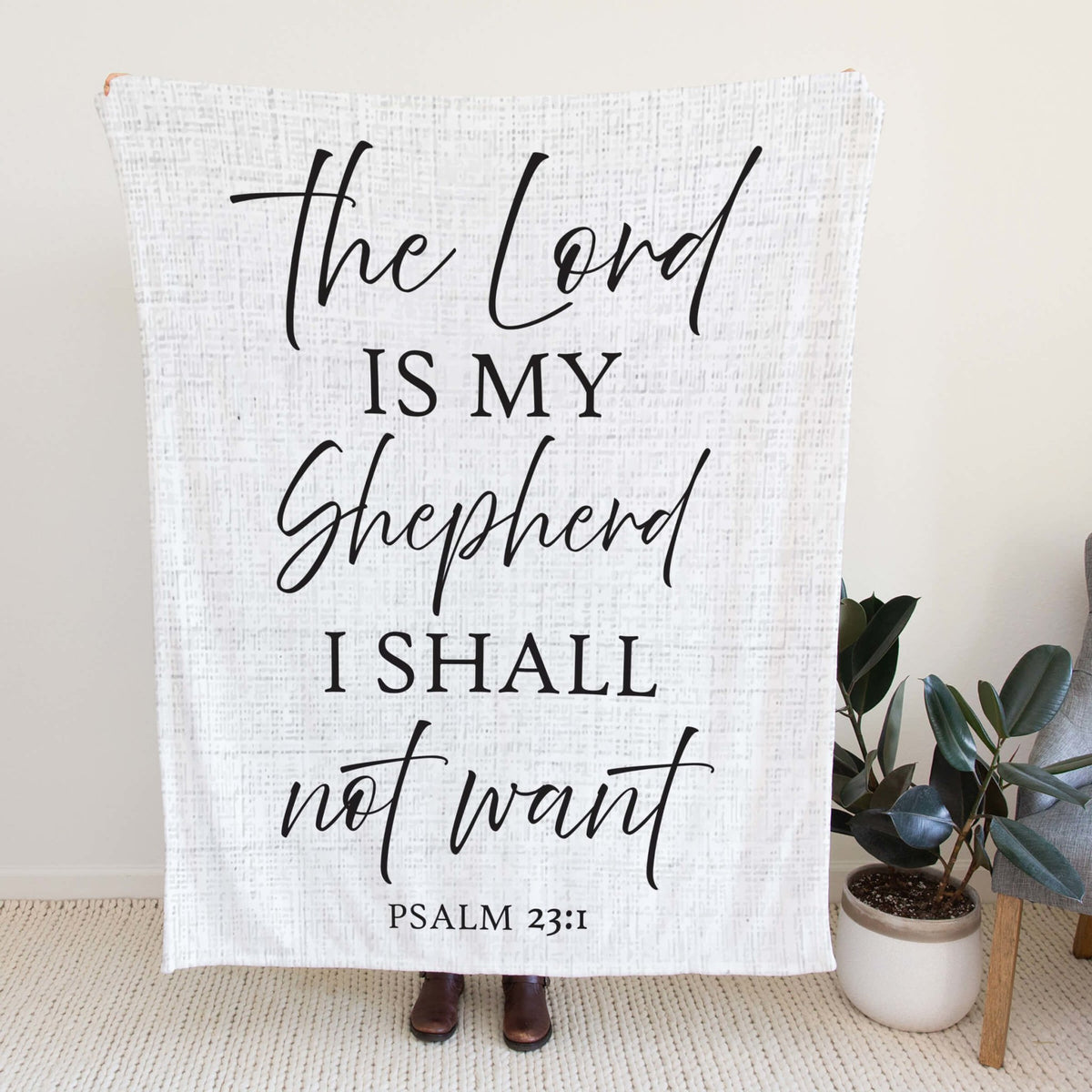 Inspirational Soft and Hypoallergenic Blanket for Home – The Lord Is My Shepherd - LifeSong Milestones