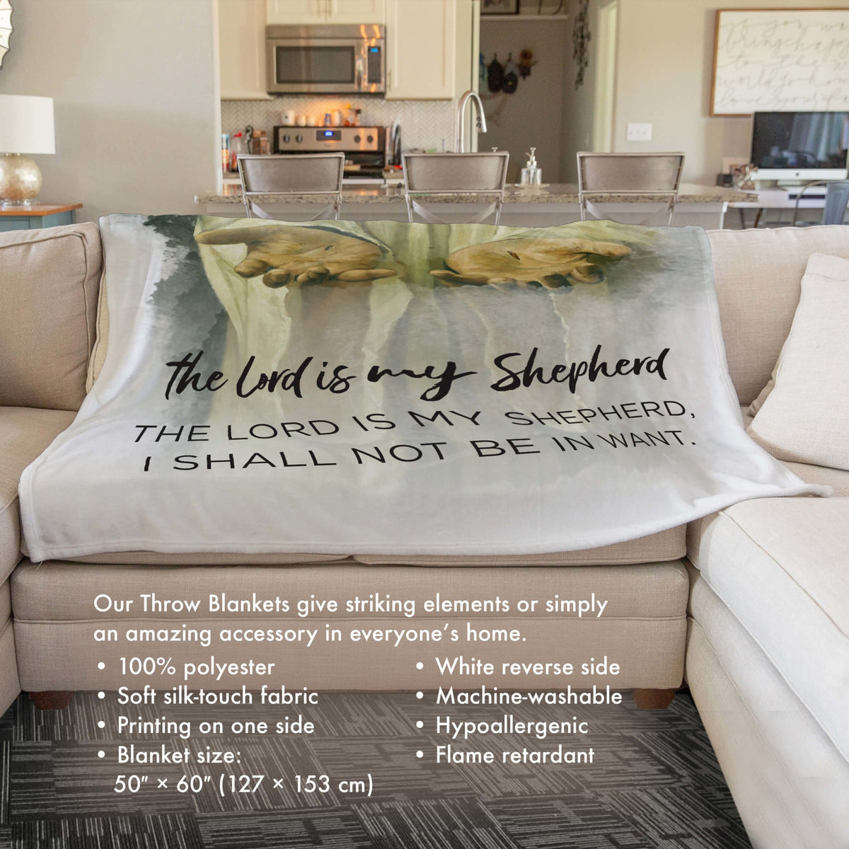 Inspirational Soft and Hypoallergenic Blanket for Home – The Lord Is My Shepherd - LifeSong Milestones