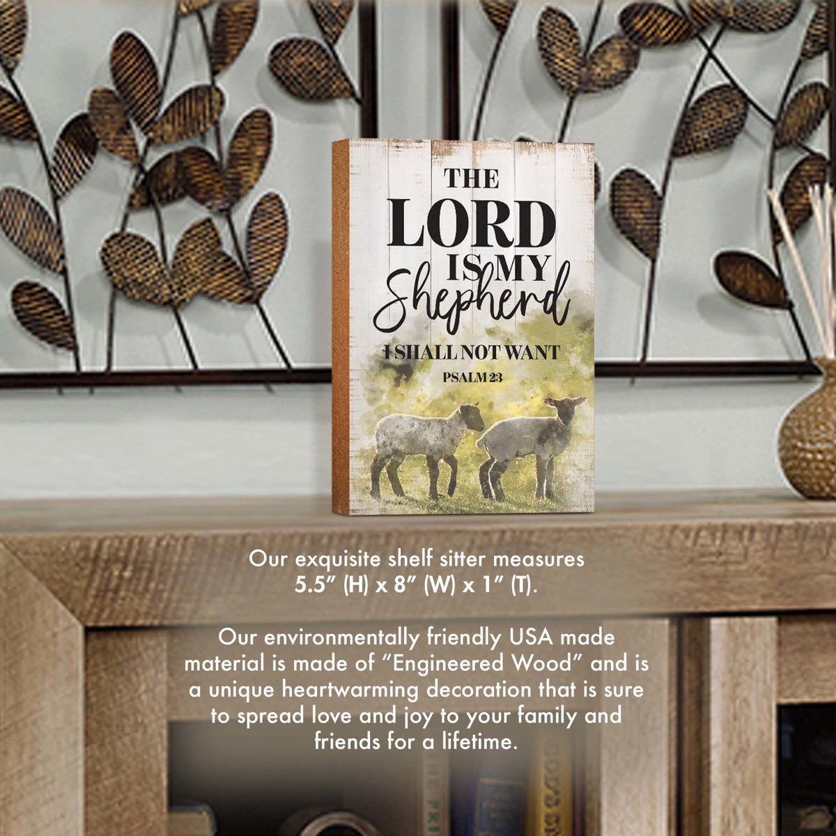 Inspirational Tabletop and Shelf Décor – The Lord Is My Shepherd - LifeSong Milestones