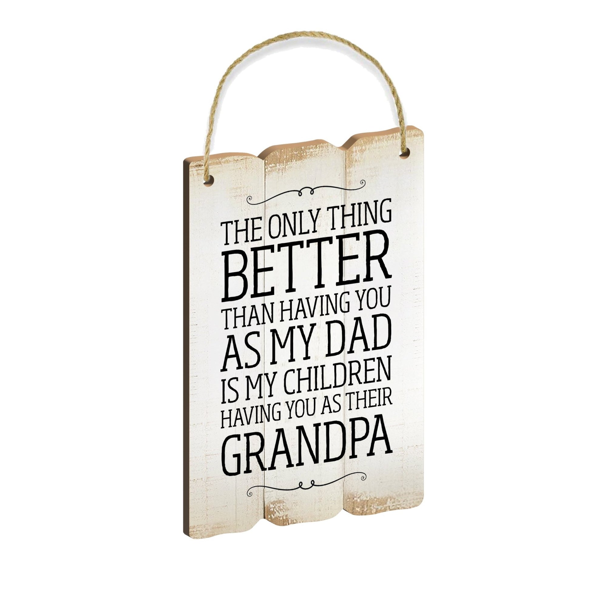 Inspirational Wall Hanging Rope Signs Gift for Grandparents - LifeSong Milestones