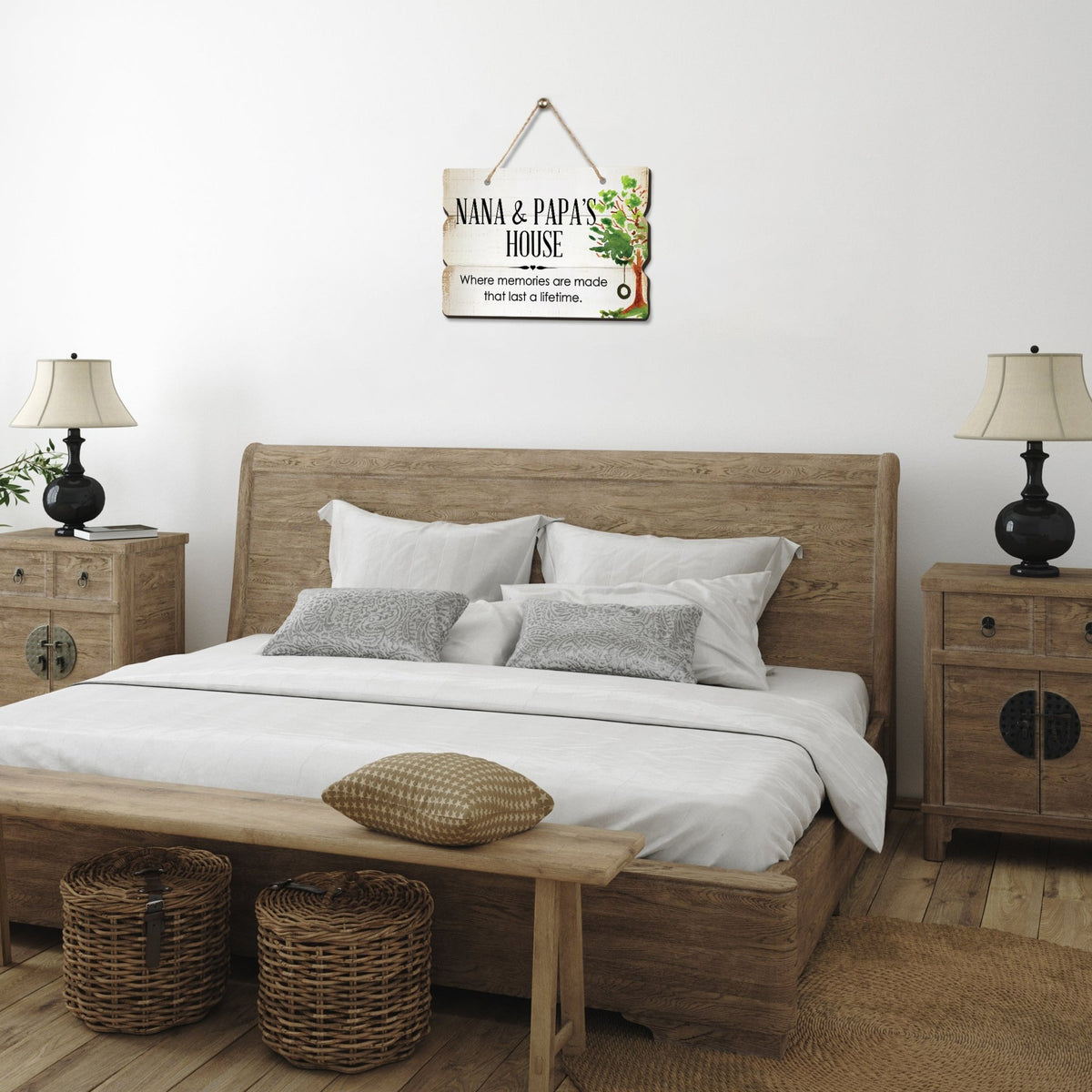 Inspirational Wall Hanging Rope Signs Gift for Grandparents - LifeSong Milestones