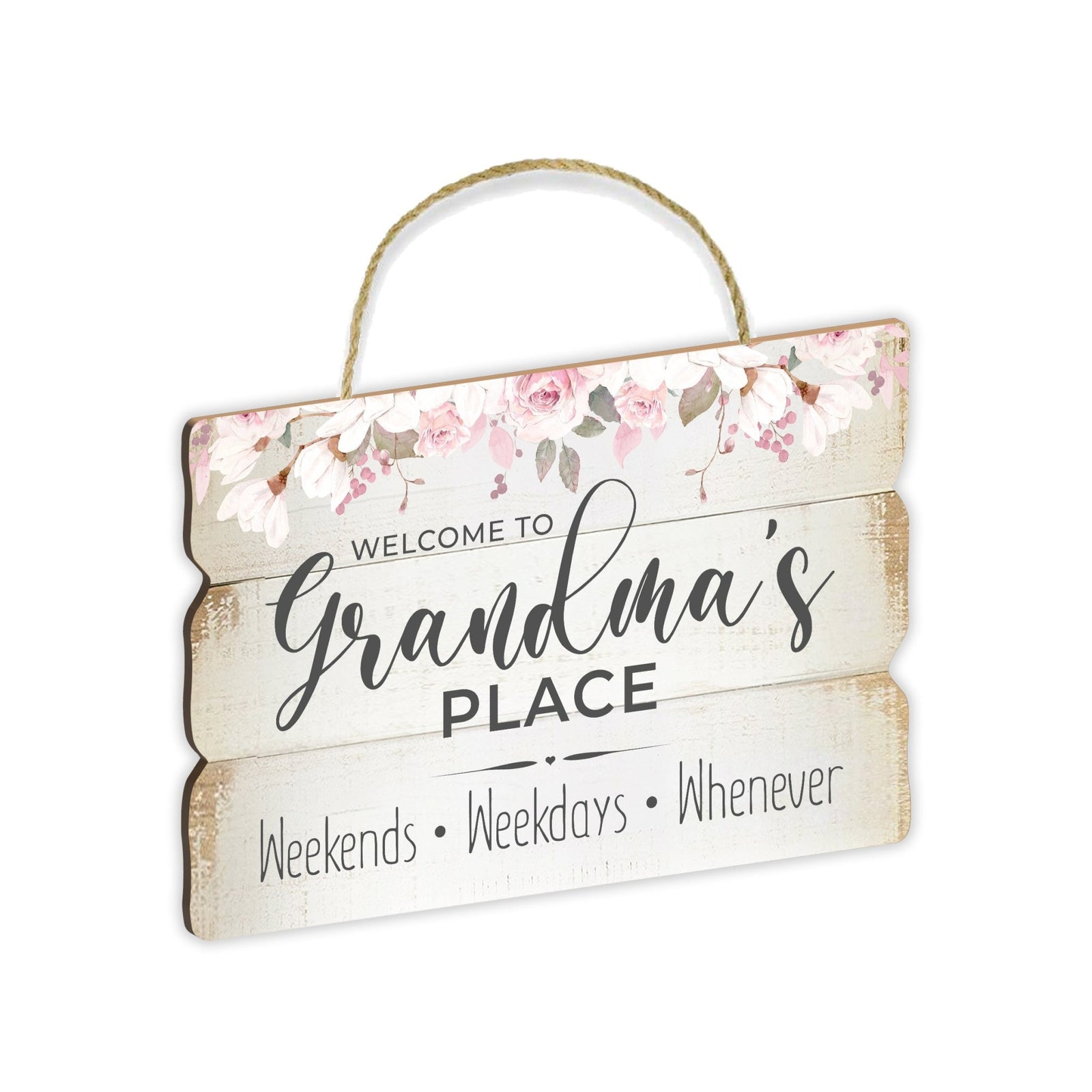 Inspirational Wall Hanging Rope Signs Gift for Grandparents - LifeSong Milestones