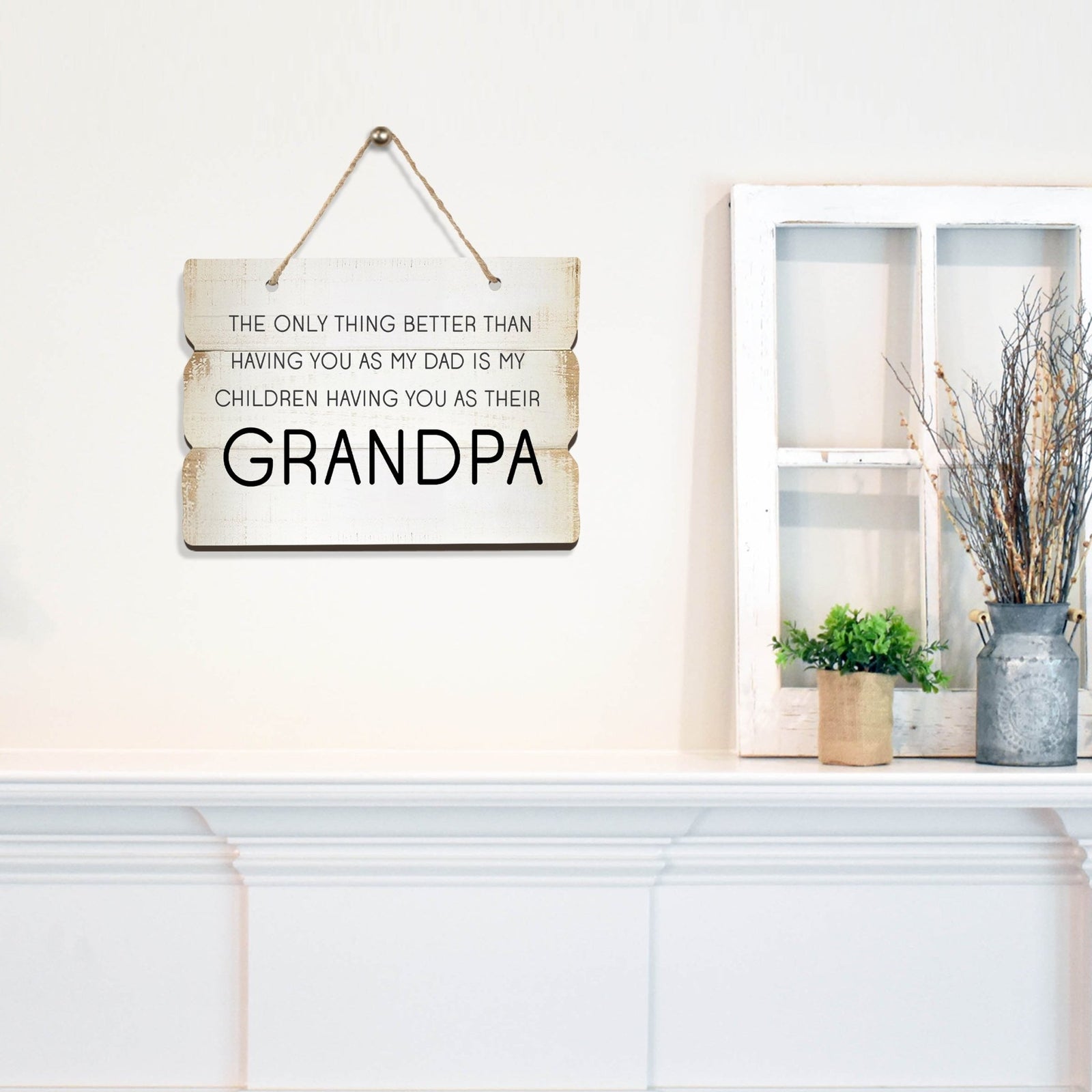 Inspirational Wall Hanging Rope Signs Gift for Grandparents - LifeSong Milestones