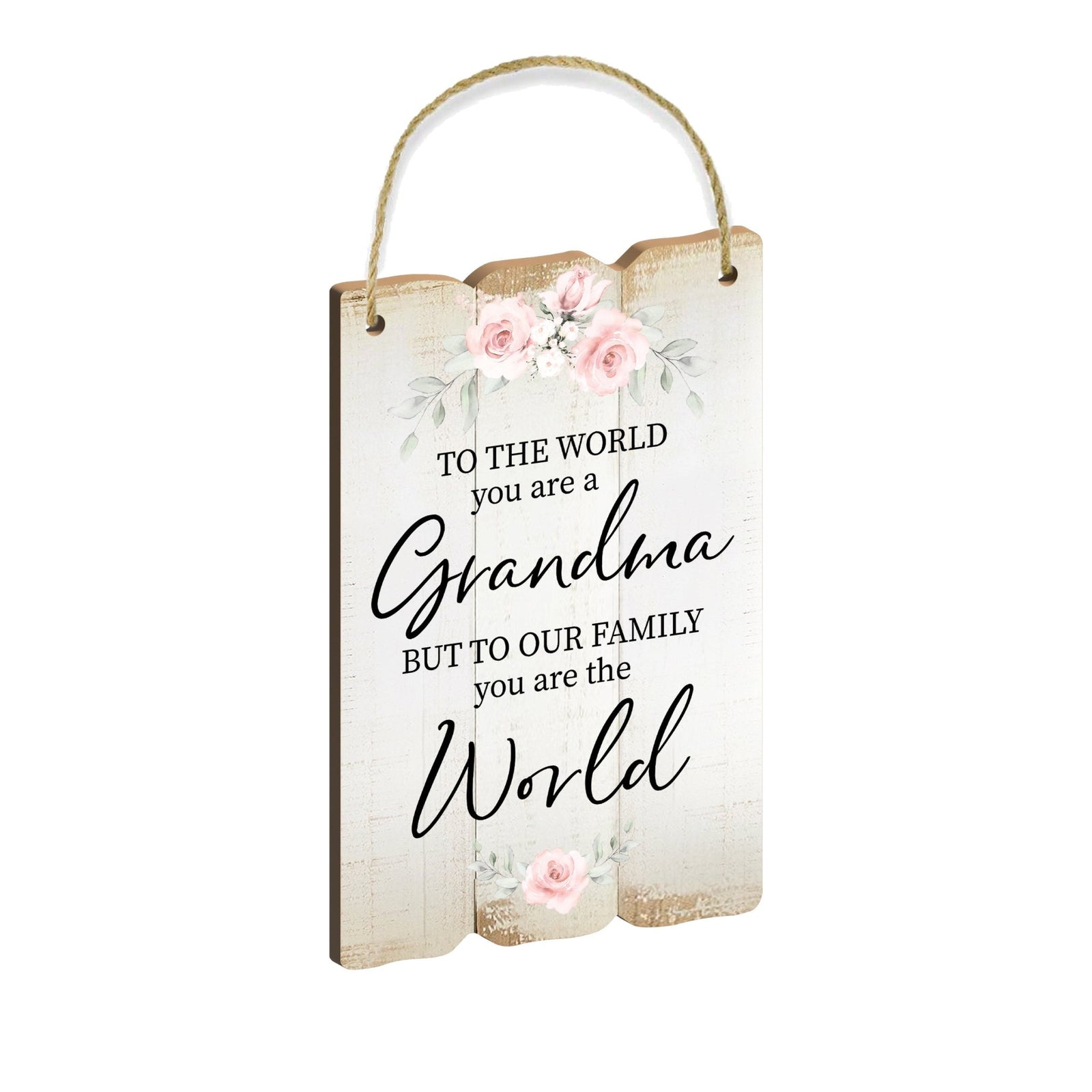Inspirational Wall Hanging Rope Signs Gift for Grandparents - LifeSong Milestones