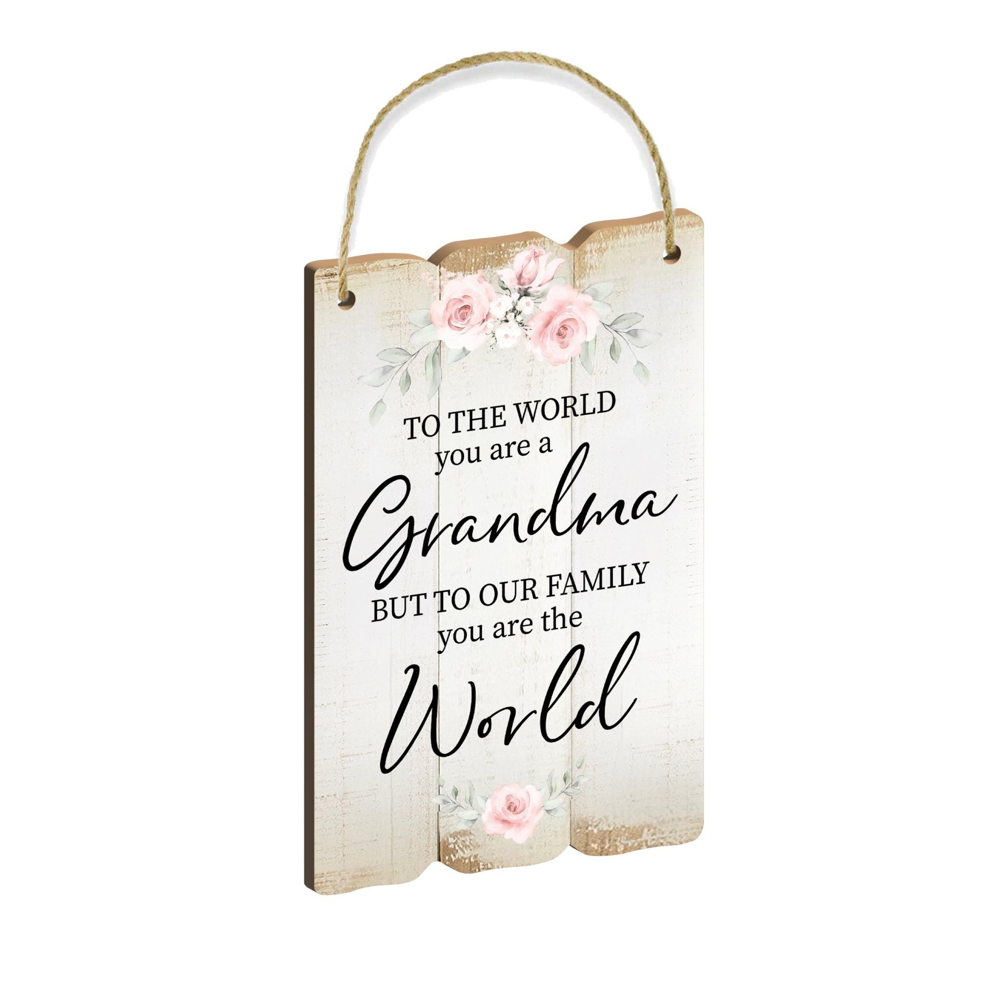 Inspirational Wall Hanging Rope Signs Gift for Grandparents - LifeSong Milestones