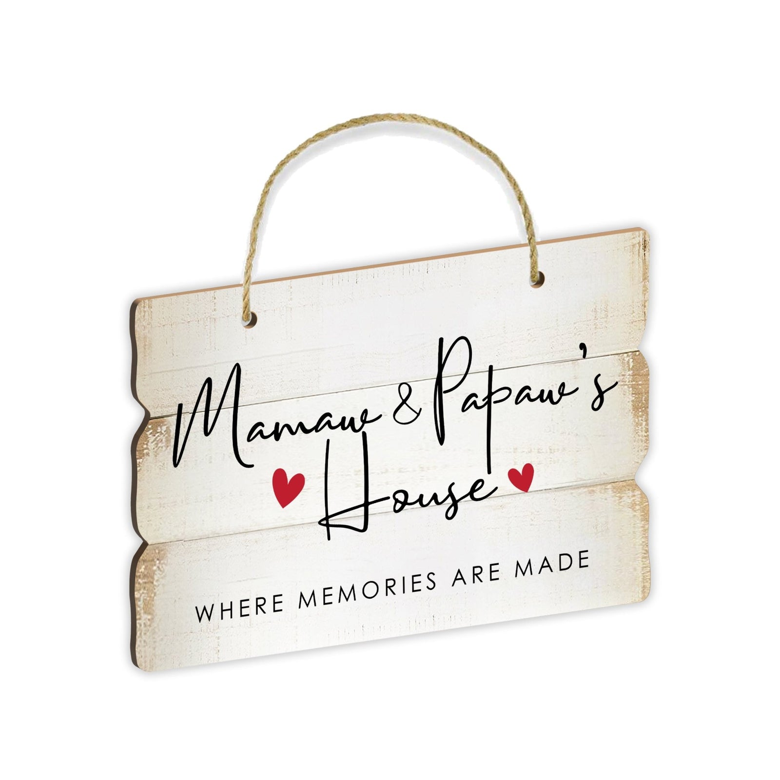 Inspirational Wall Hanging Rope Signs Gift for Grandparents - LifeSong Milestones