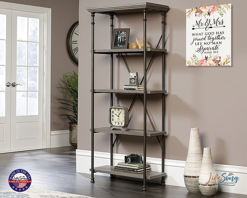 Inspirational Wedding Wooden Wall Hanging Rope Sign 12" x 15" x 0.125" - LifeSong Milestones