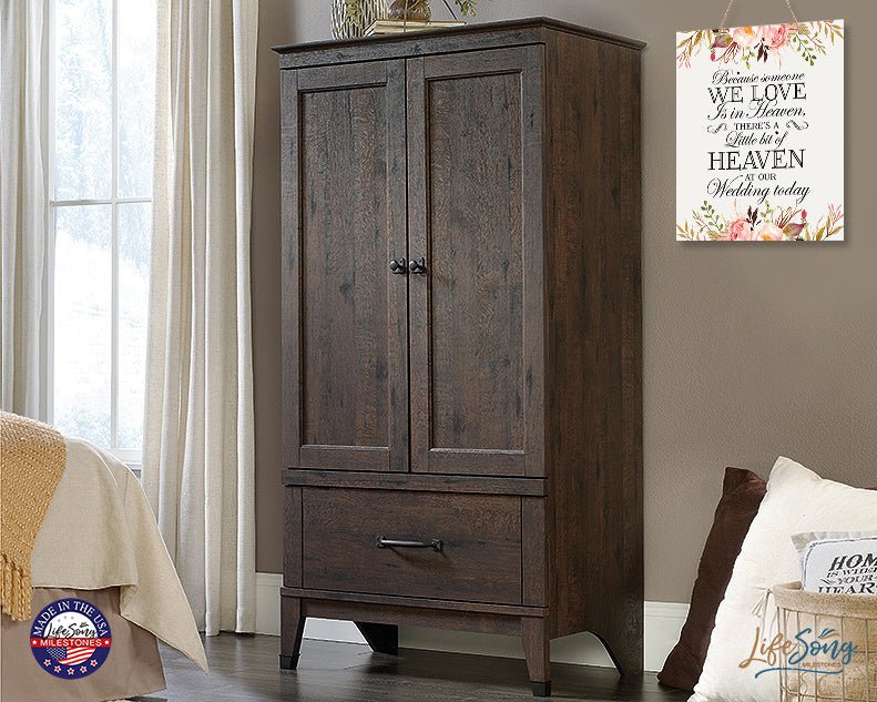 Inspirational Wedding Wooden Wall Hanging Rope Sign 12" x 15" x 0.125" - LifeSong Milestones