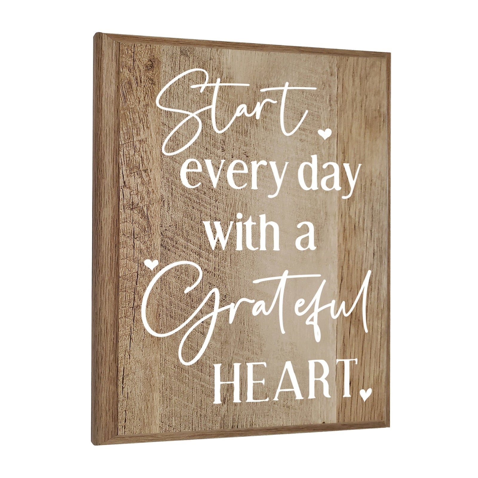 Inspirational Wood Wall Hanging Plaques With Motivational Verse For Home Décor And Gift Idea - Start every day