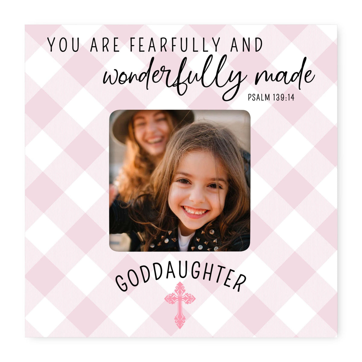 Inspirational Wooden Picture Frame for Goddaughter - LifeSong Milestones