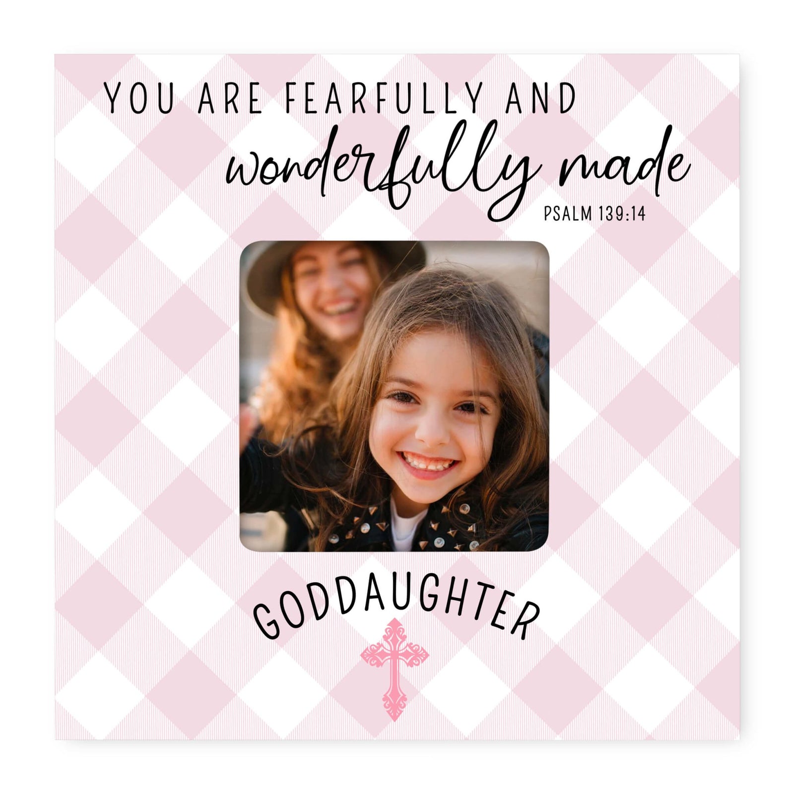 Inspirational Wooden Picture Frame for Goddaughter - LifeSong Milestones