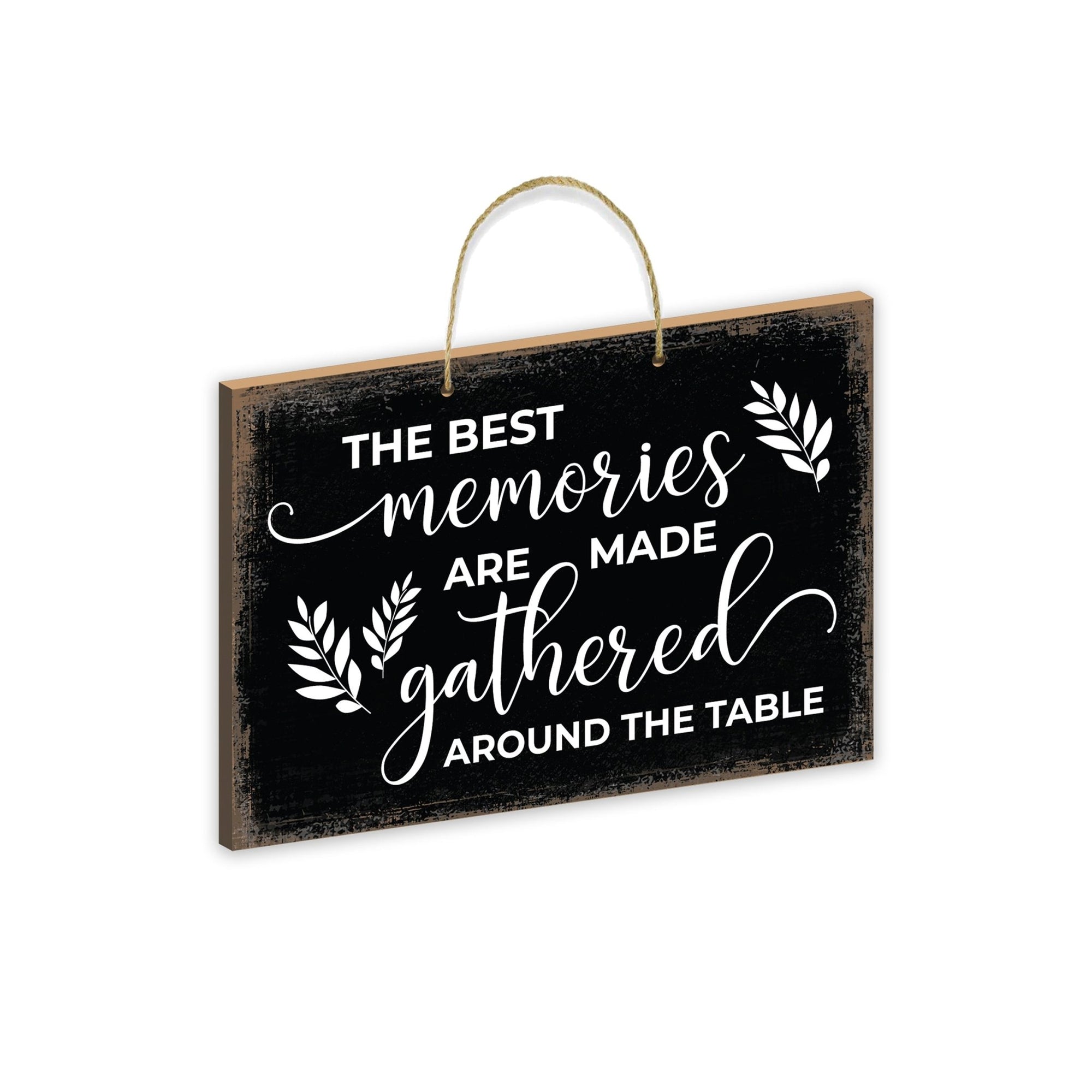 Inspirational Wooden Rustic Wall Hanging Rope Sign Kitchen Home Décor - The Best Memories - LifeSong Milestones