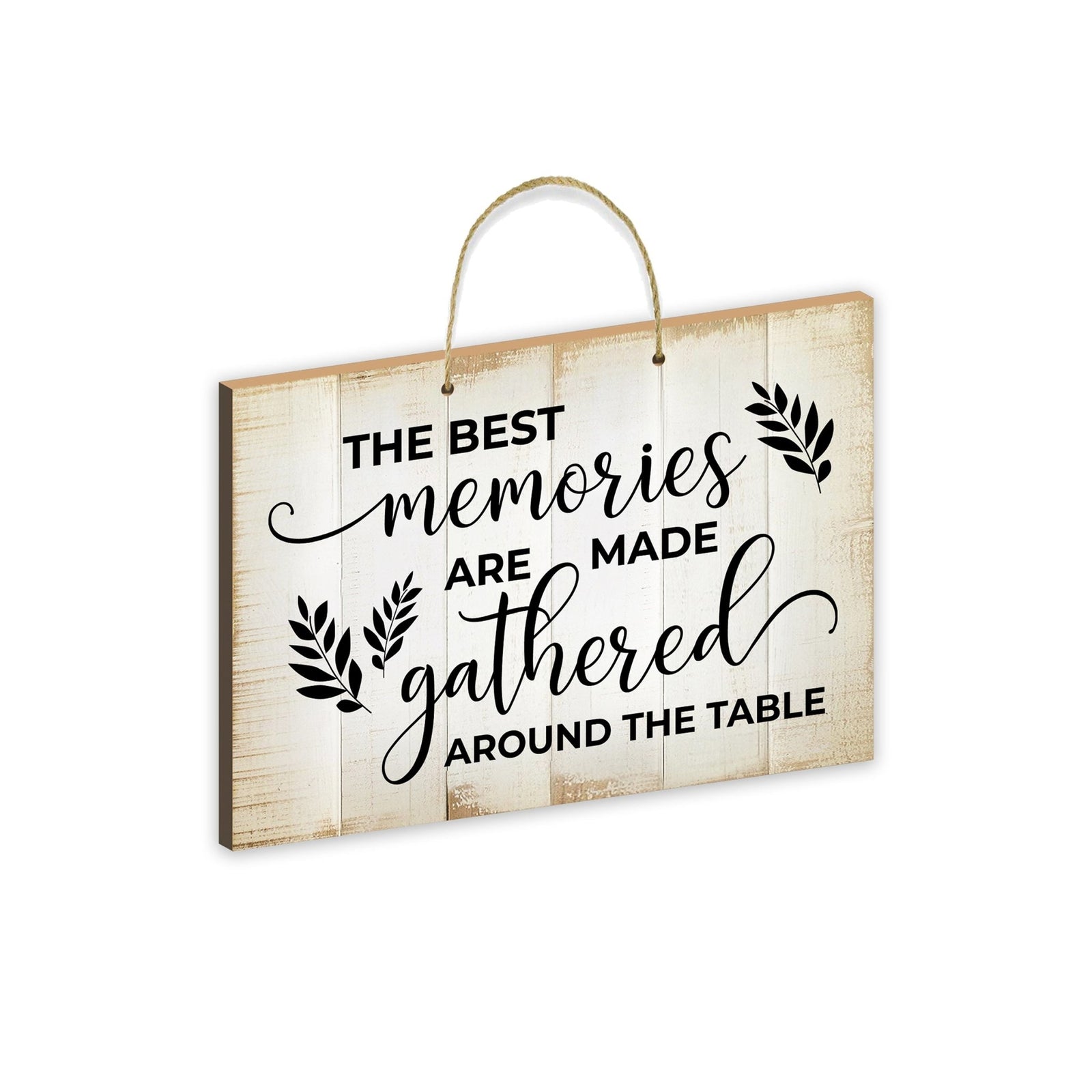 Inspirational Rustic Wooden Wall Hanging Rope Sign Kitchen Décor - The Best Memories