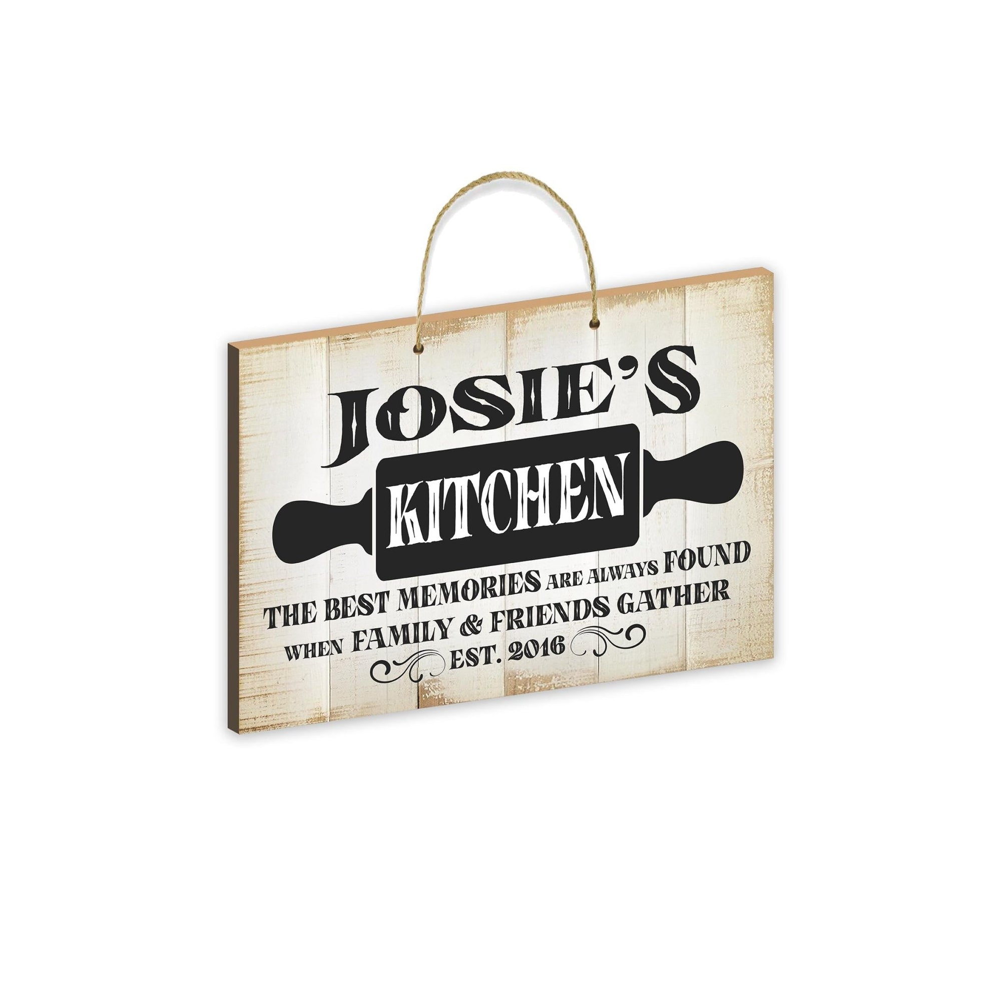Inspirational Rustic Wooden Wall Hanging Rope Sign Kitchen Décor - The Best Memories [KITCHEN]