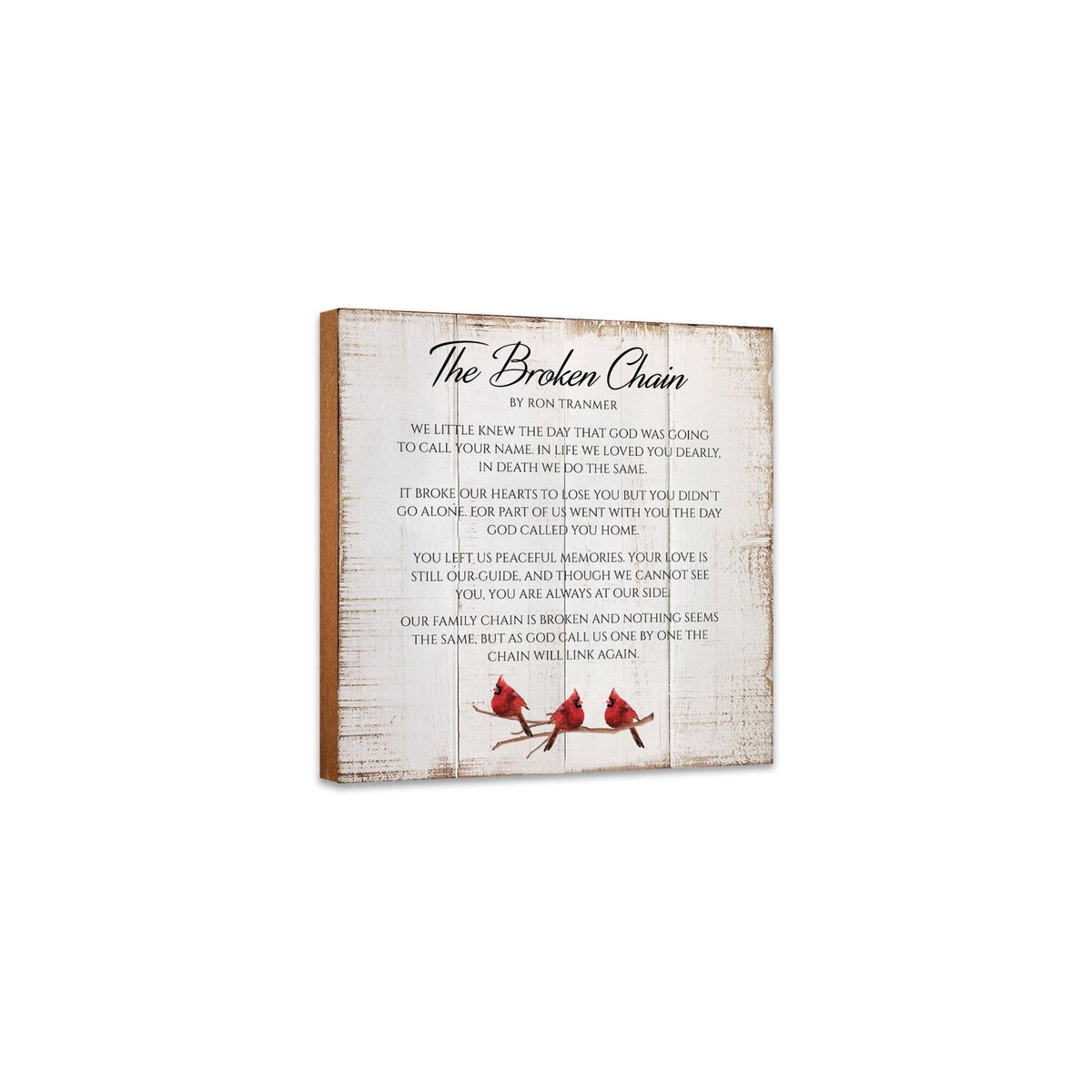 The Broken Chain cardinal memorial plaque square version