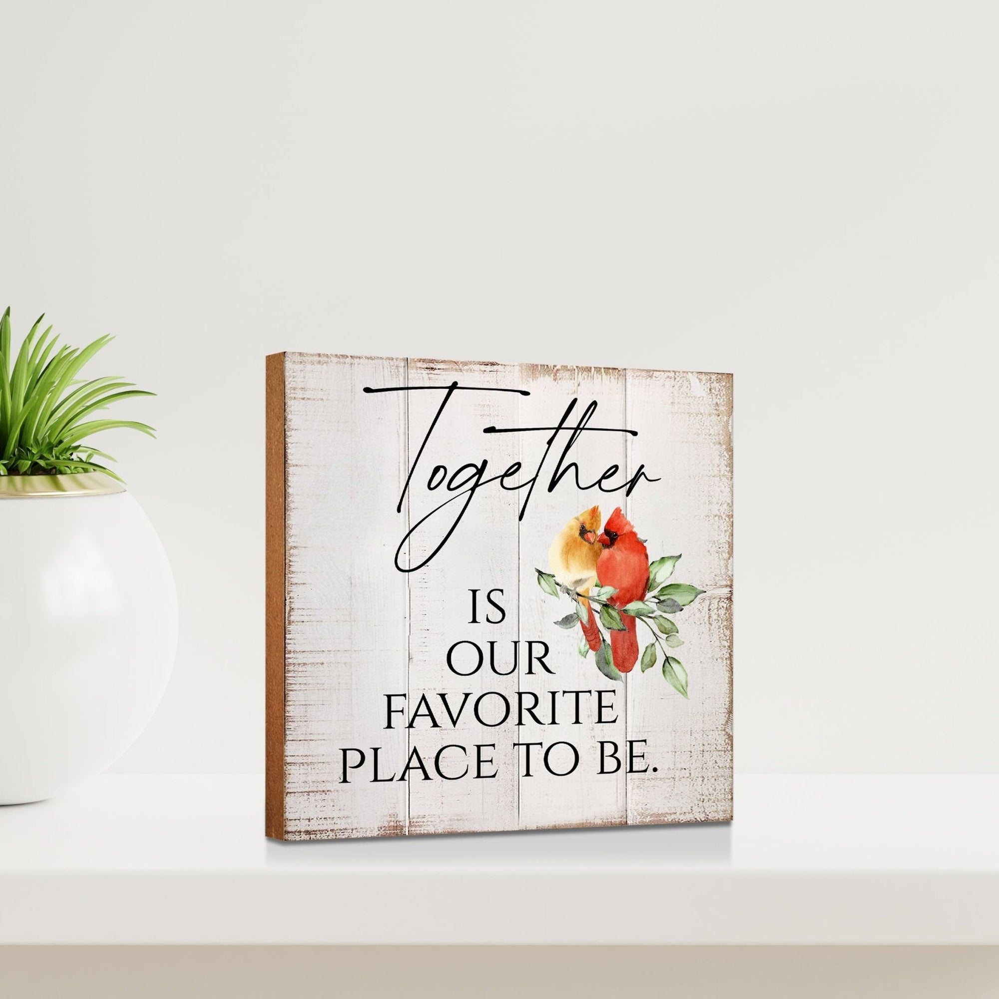 Lifesong Milestones Inspirational Wooden Unique Shelf Décor and Tabletop Signs