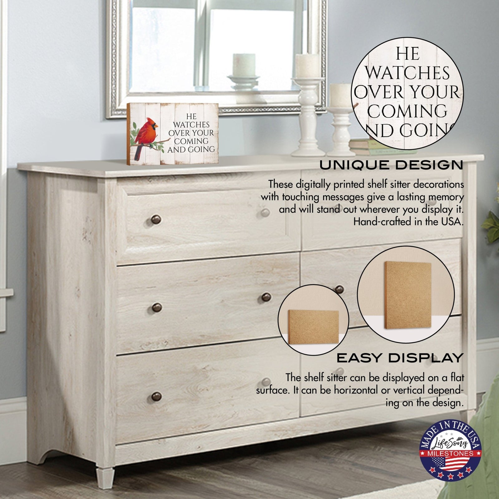 Inspirational Wooden Unique Shelf Décor and Tabletop Signs - LifeSong Milestones