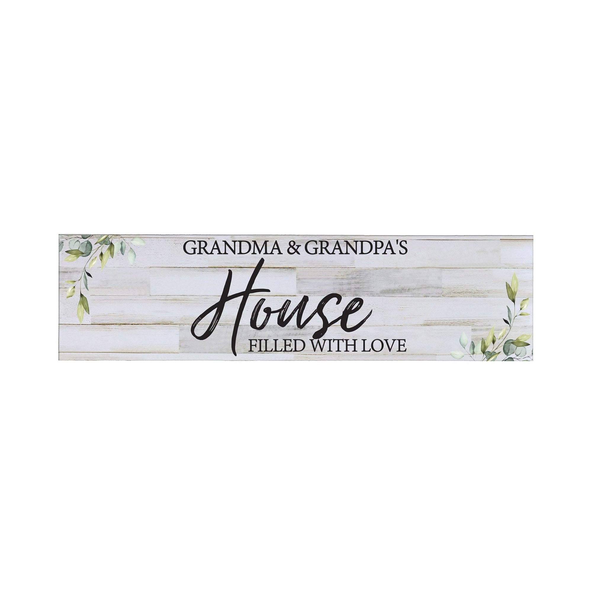 Inspirational Wooden Wall Plaque For Grandparents 22.5” x 6” - House Filled With Love - LifeSong Milestones
